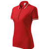 Rose Quartz -Polo shirt women's 65% cotton 35% polyester - 220 - Red