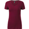 Luna Thread - T-shirt women‘s 95% cotton 5% elastane - 701 - garnet