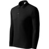 Helion Prime - Polo shirt men's 65% cotton 35% polyester (long sleeve)- 221 - Black
