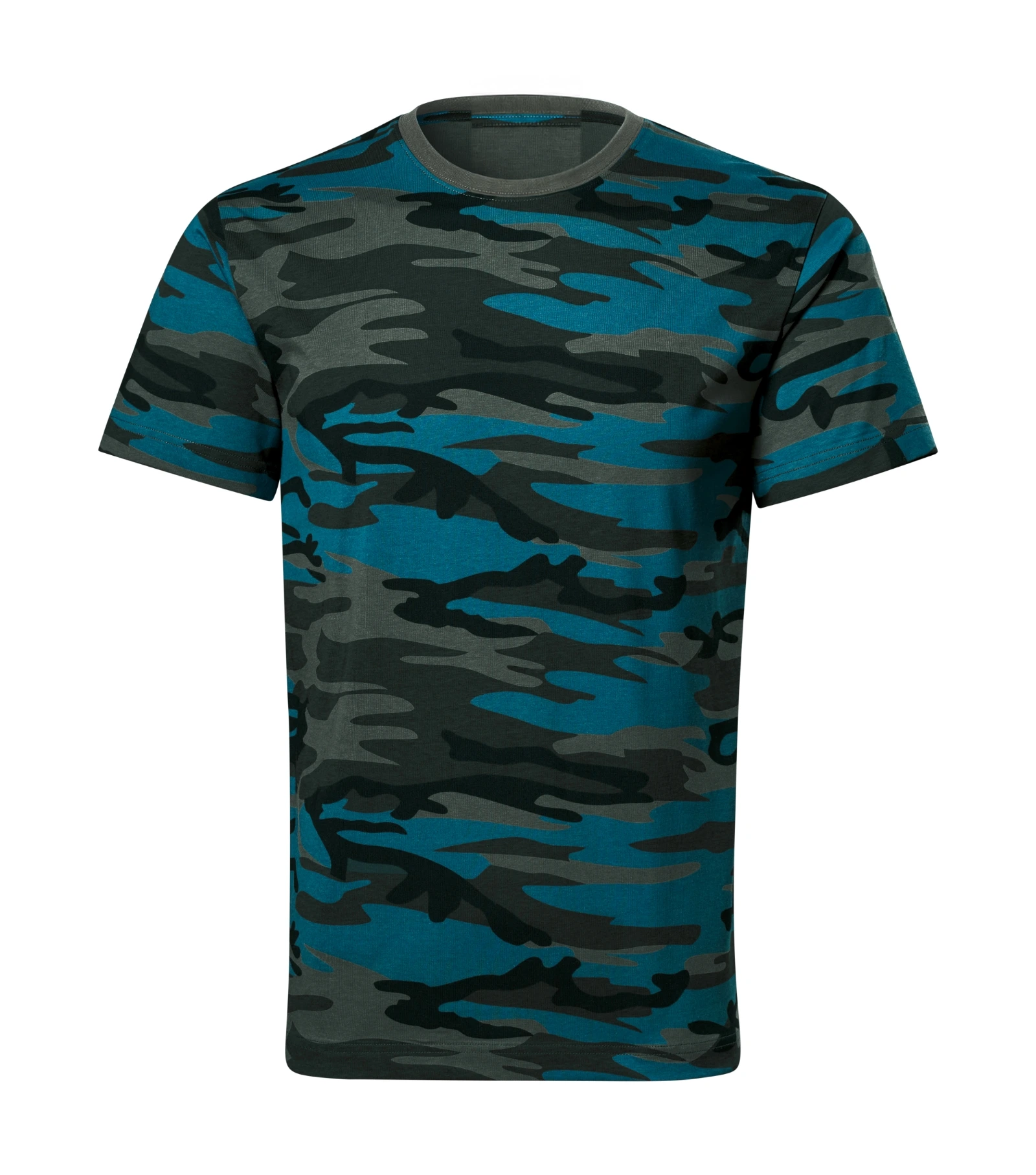 Sterling Horizon - T-Shirt Unisex 100% Baumwolle - 144, Camouflage Petrol, Größe XS