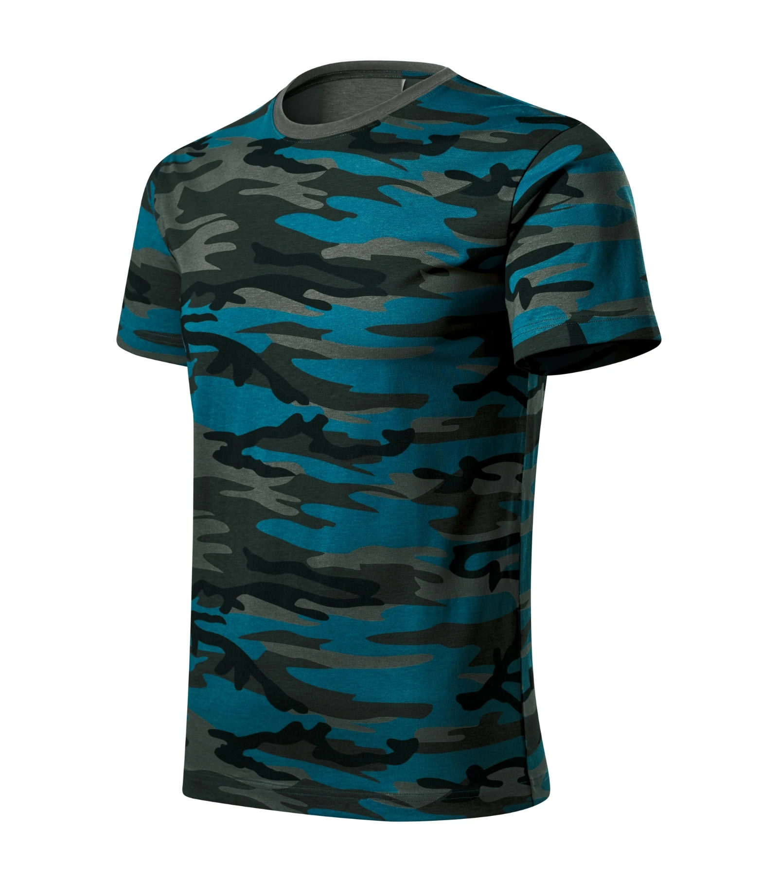 Sterling Horizon - T-Shirt Unisex 100% Baumwolle - 144, Camouflage Petrol, Größe XS