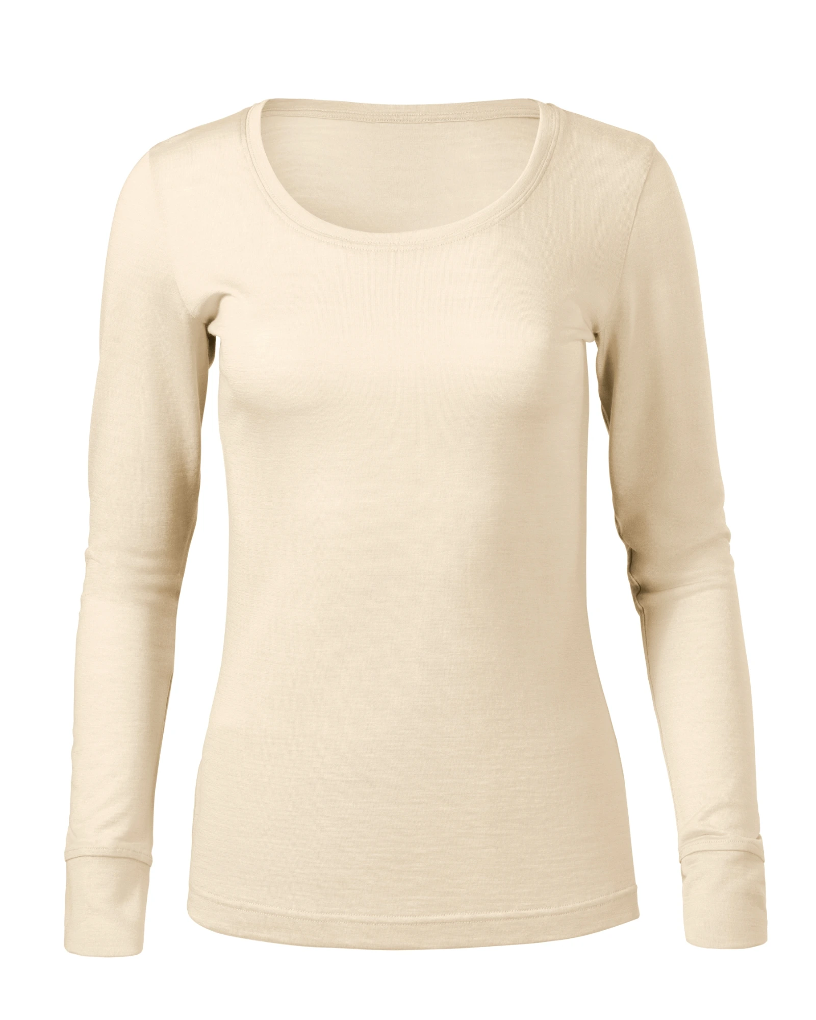 Cobalt Sphere - T-Shirt Damen 100% Merinowolle - 160, Mandel, Größe 2XL