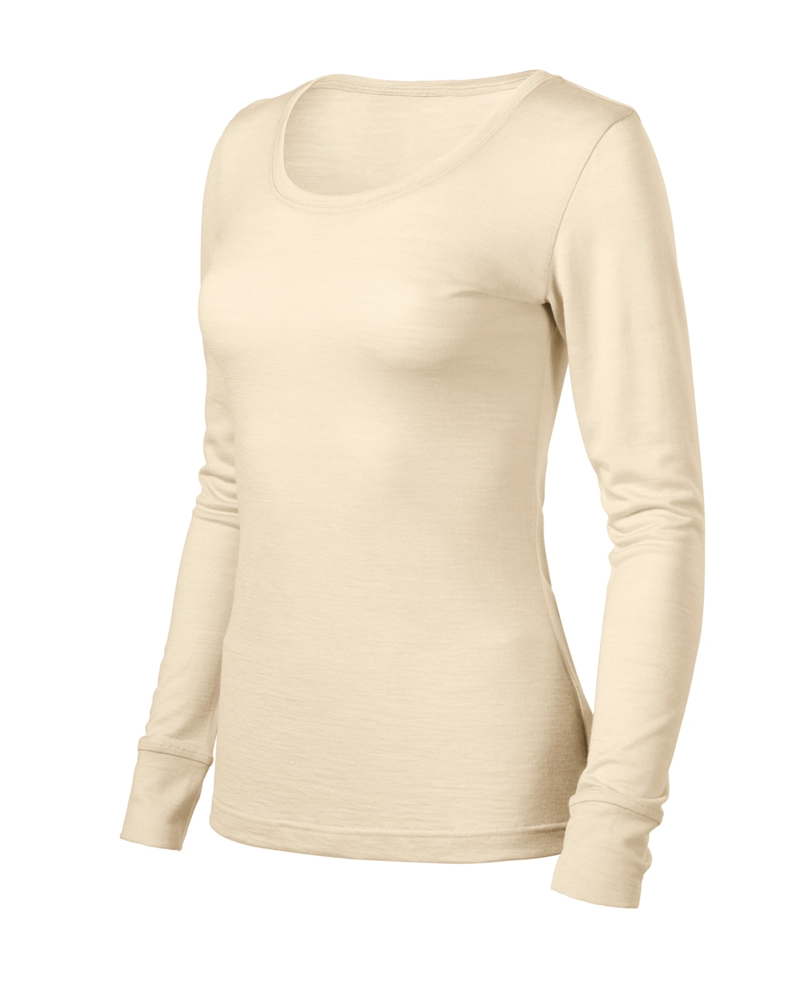 Cobalt Sphere - T-Shirt Damen 100% Merinowolle - 160, Mandel, Größe 2XL