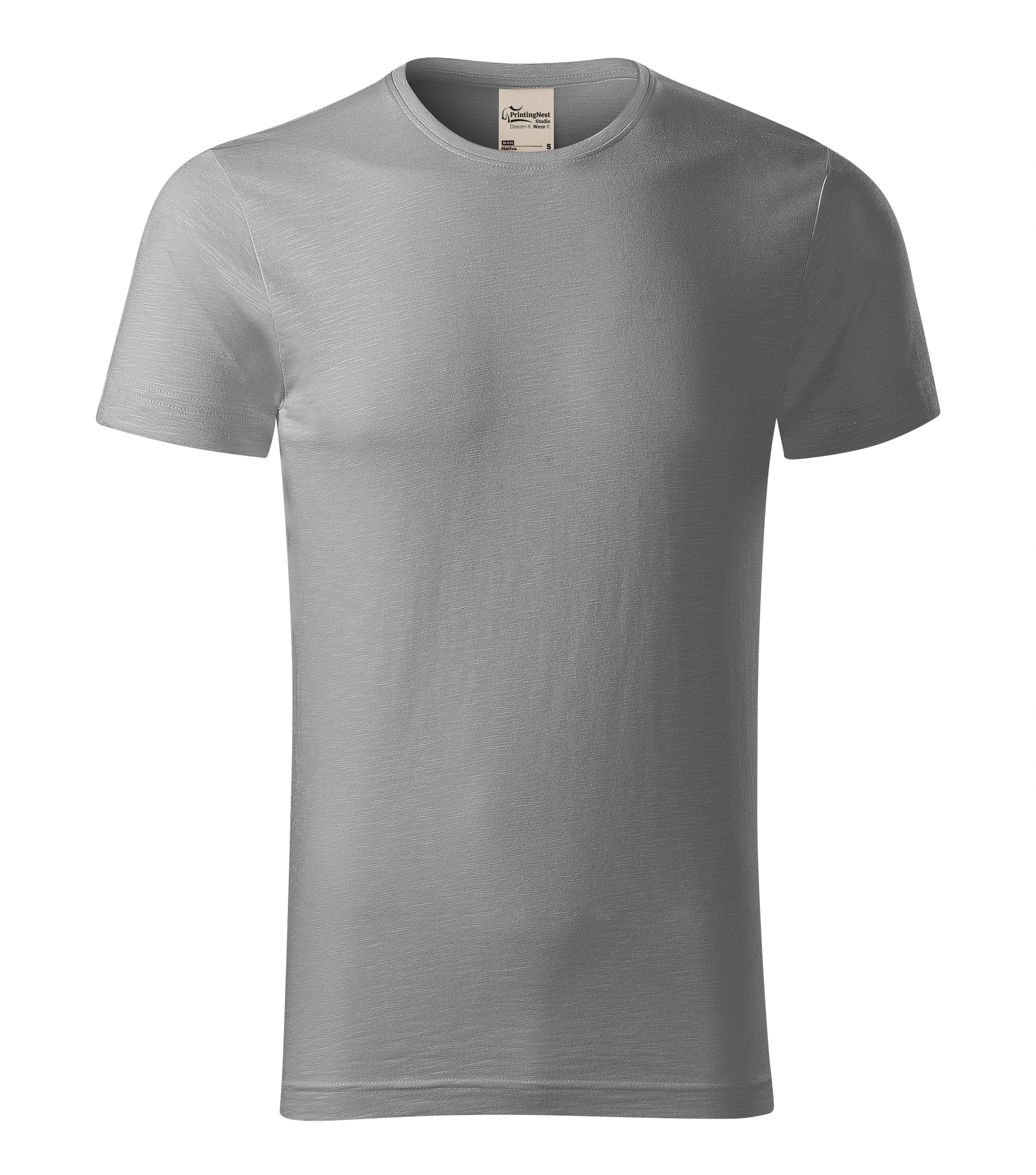 Vulcan Fade - T-Shirt Herren 100% Bio-Baumwolle GOTS - 173, antik silber, Größe S