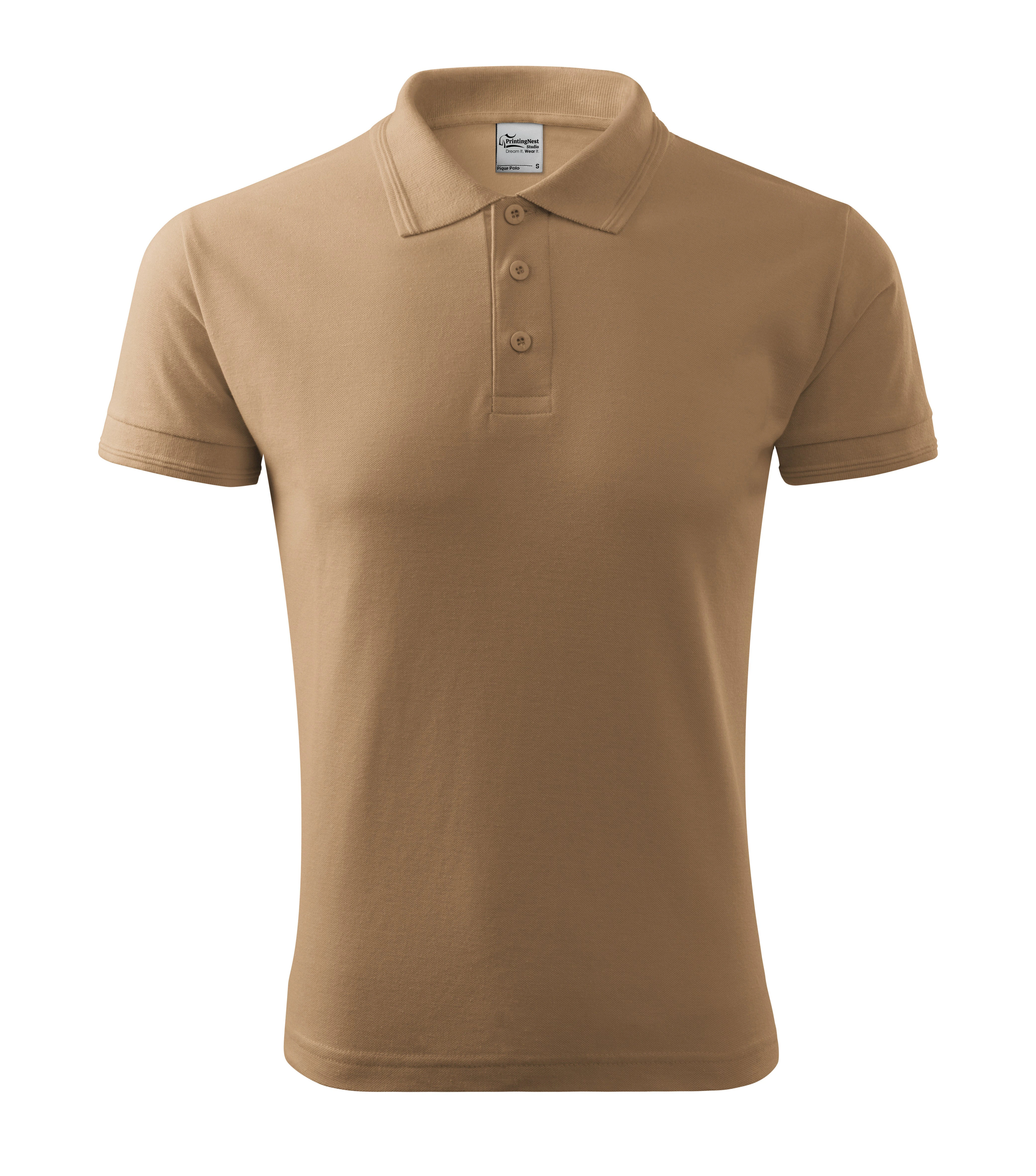 Marzium - Poloshirt Herren 65% Baumwolle 35% Polyester - 203, Sand, Größe S