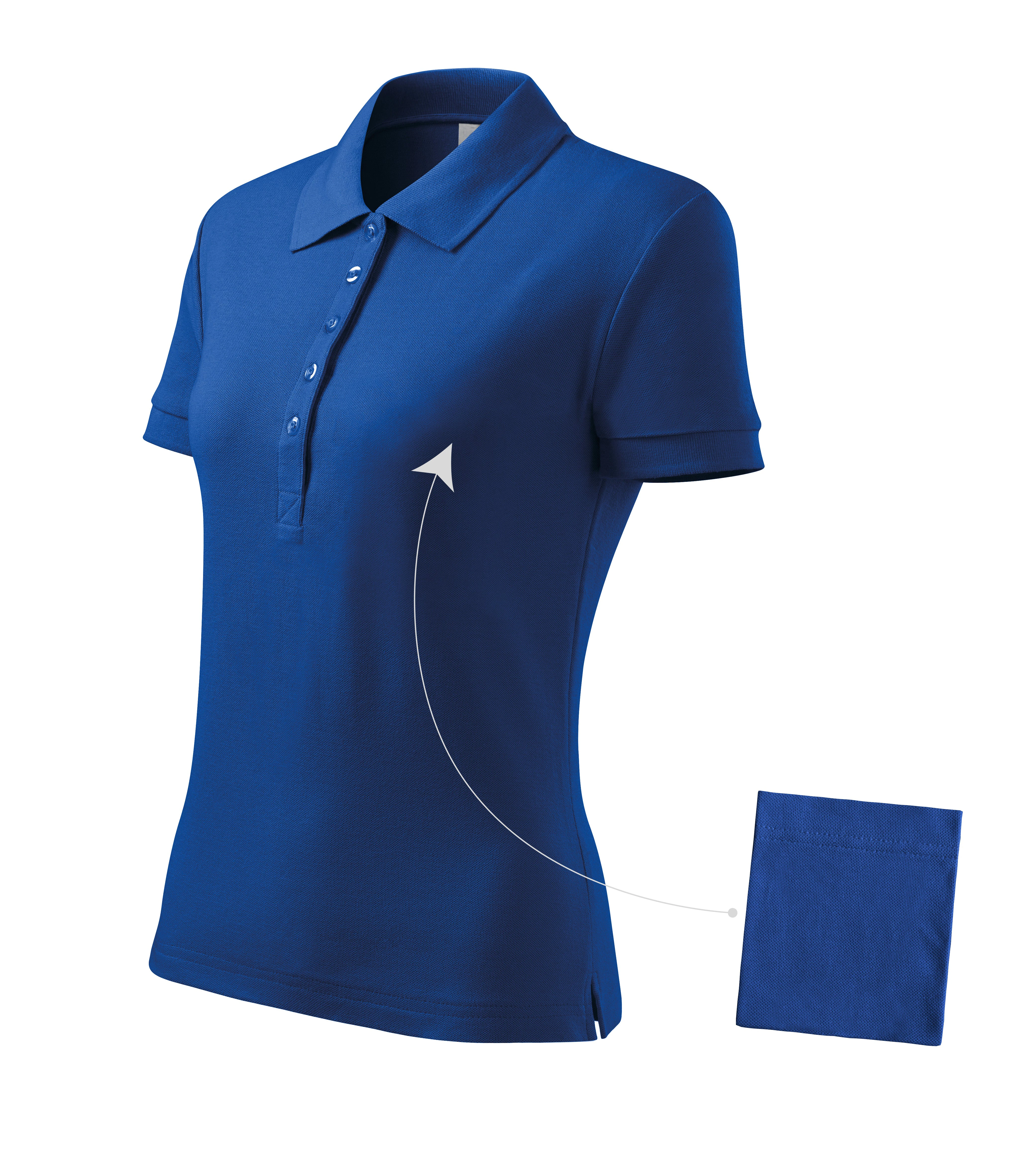 Amarine - Poloshirt Damen 100% Baumwolle - 213, royal blau, Größe XS