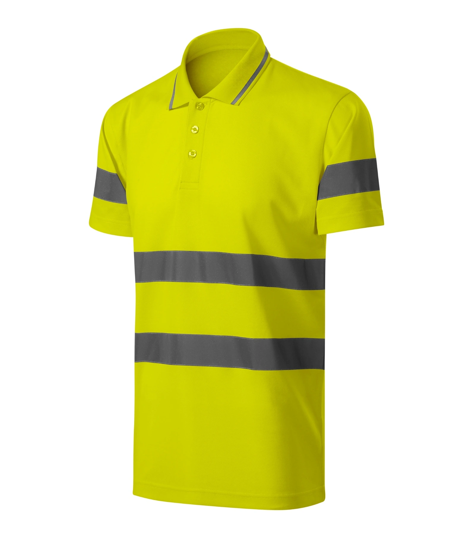Quartz Pulse - Poloshirt Unisex 55% Baumwolle, 45% Polyester - 2V9, fluoreszierend Gelb, Größe S