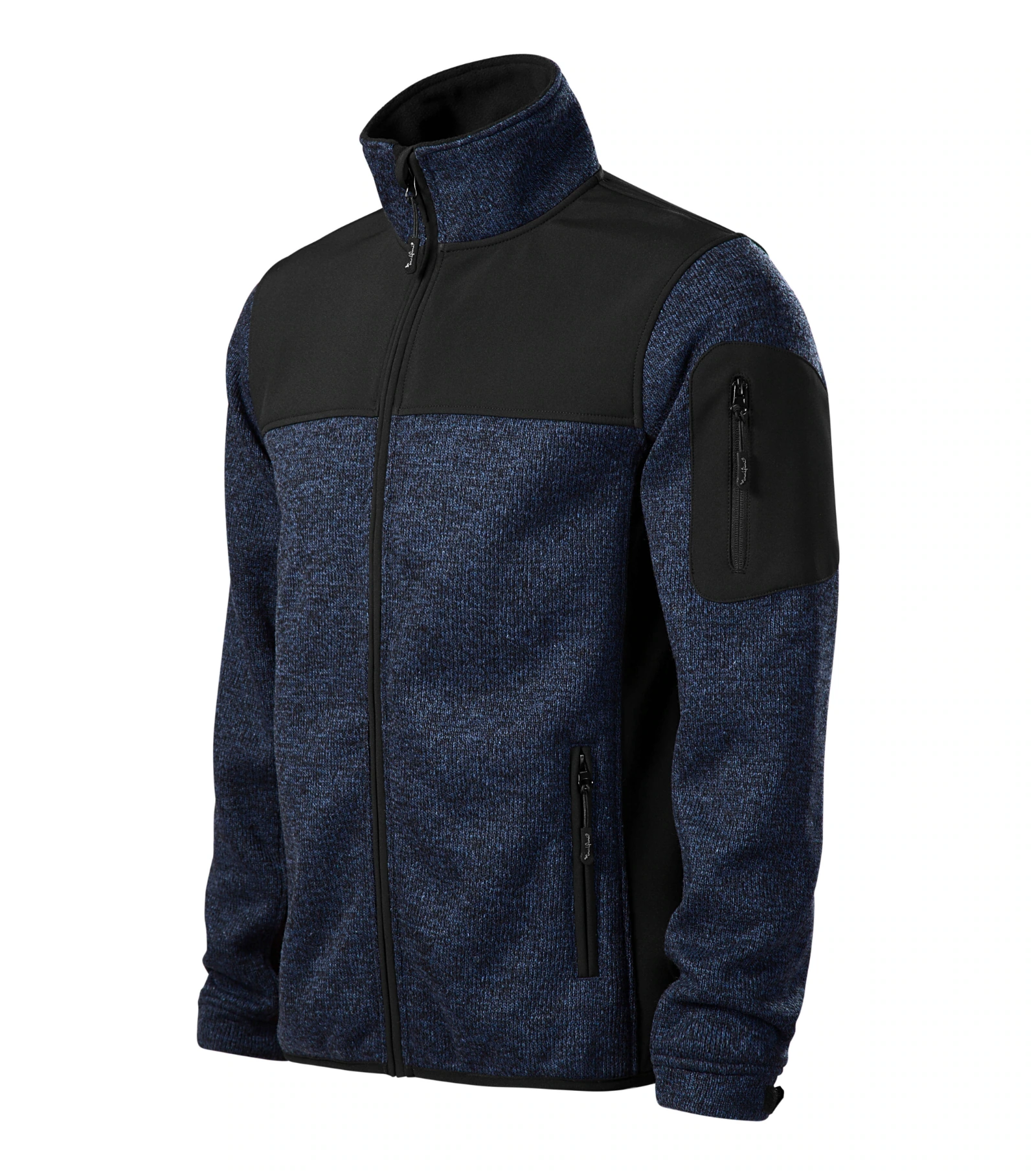 Dawn Loom - Softshelljacke Herren 100% Polyester - 550, Strick blau, Größe S