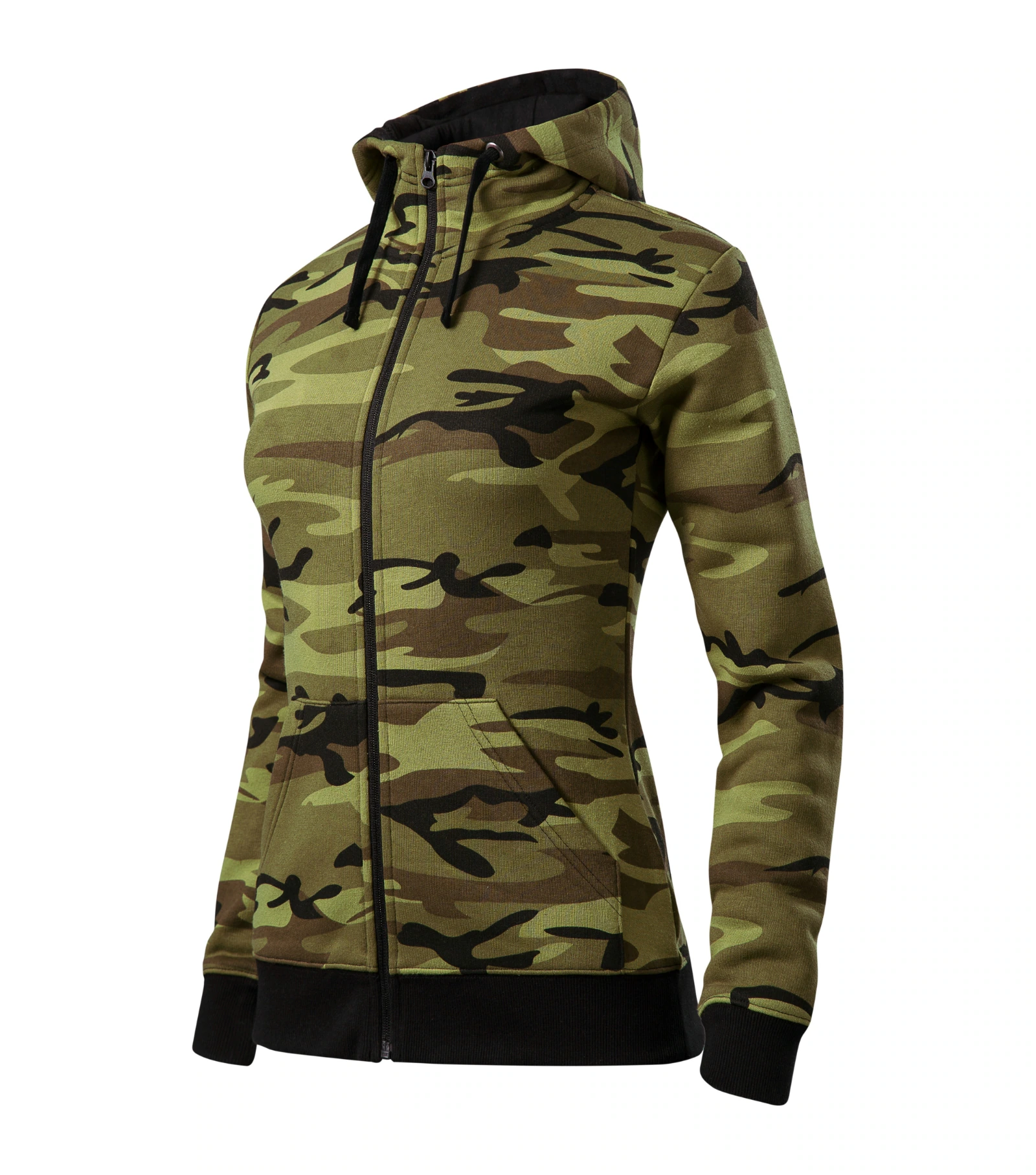 Haven Route - Sweatshirt Damen 65% Baumwolle, 35% Polyester - C20, Camouflage Grün, Größe XS