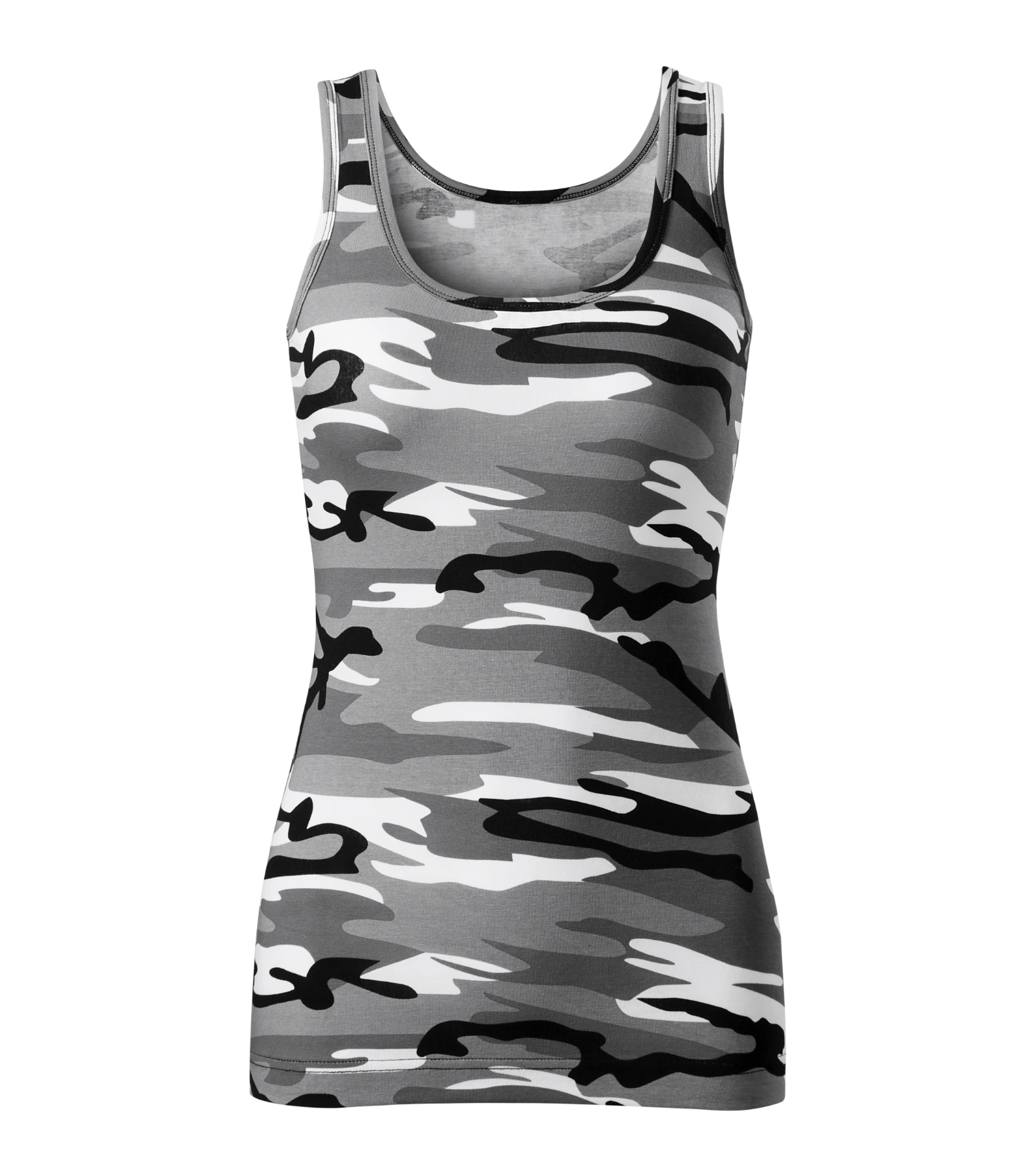 Dawn Pulse - Top women's 95% cotton, 5% elastane - C36, camouflage gray, size XS
