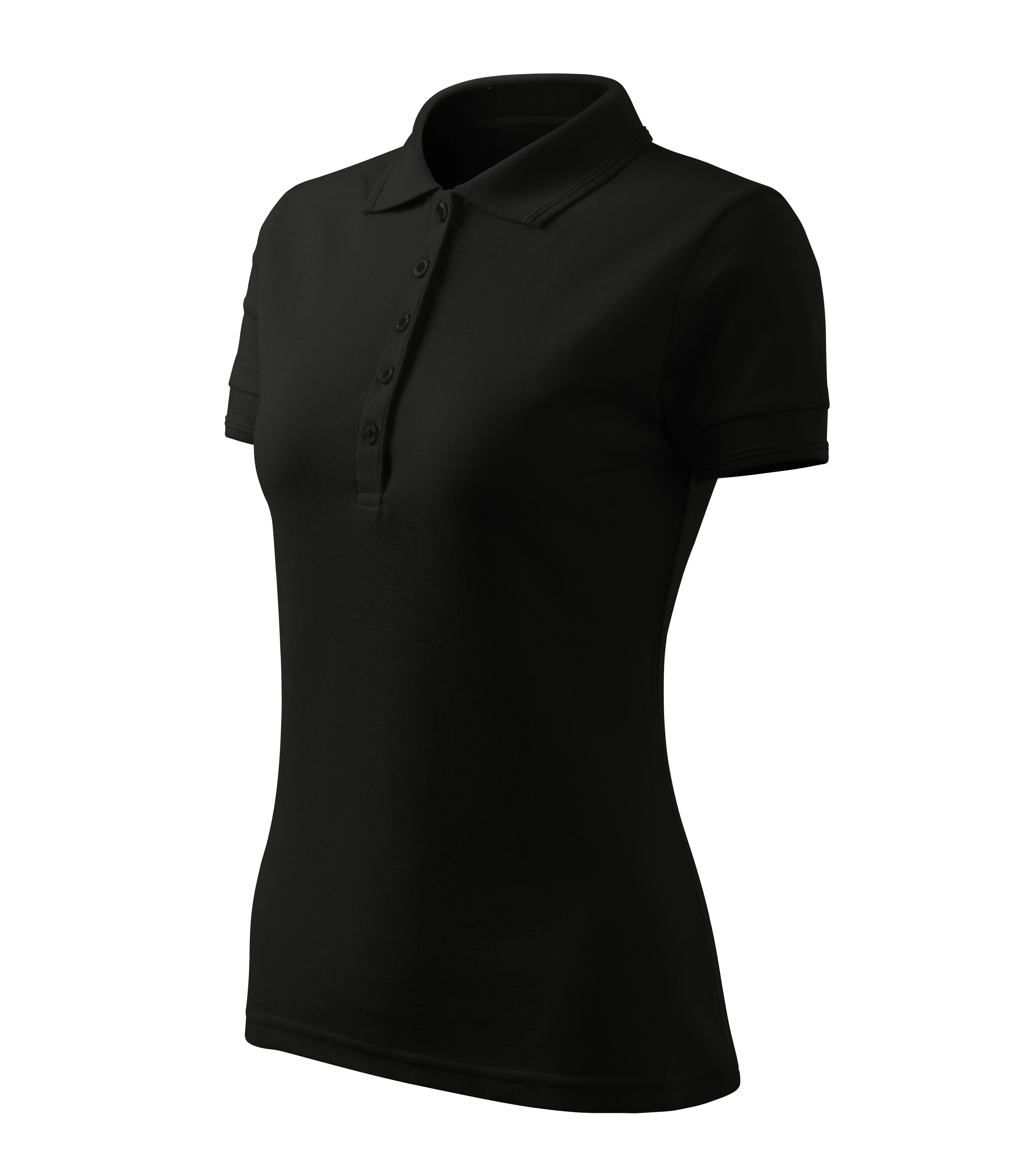 Celestine - Poloshirt Damen 65% Baumwolle 35% Polyester FREE - F10, Schwarz, Größe S