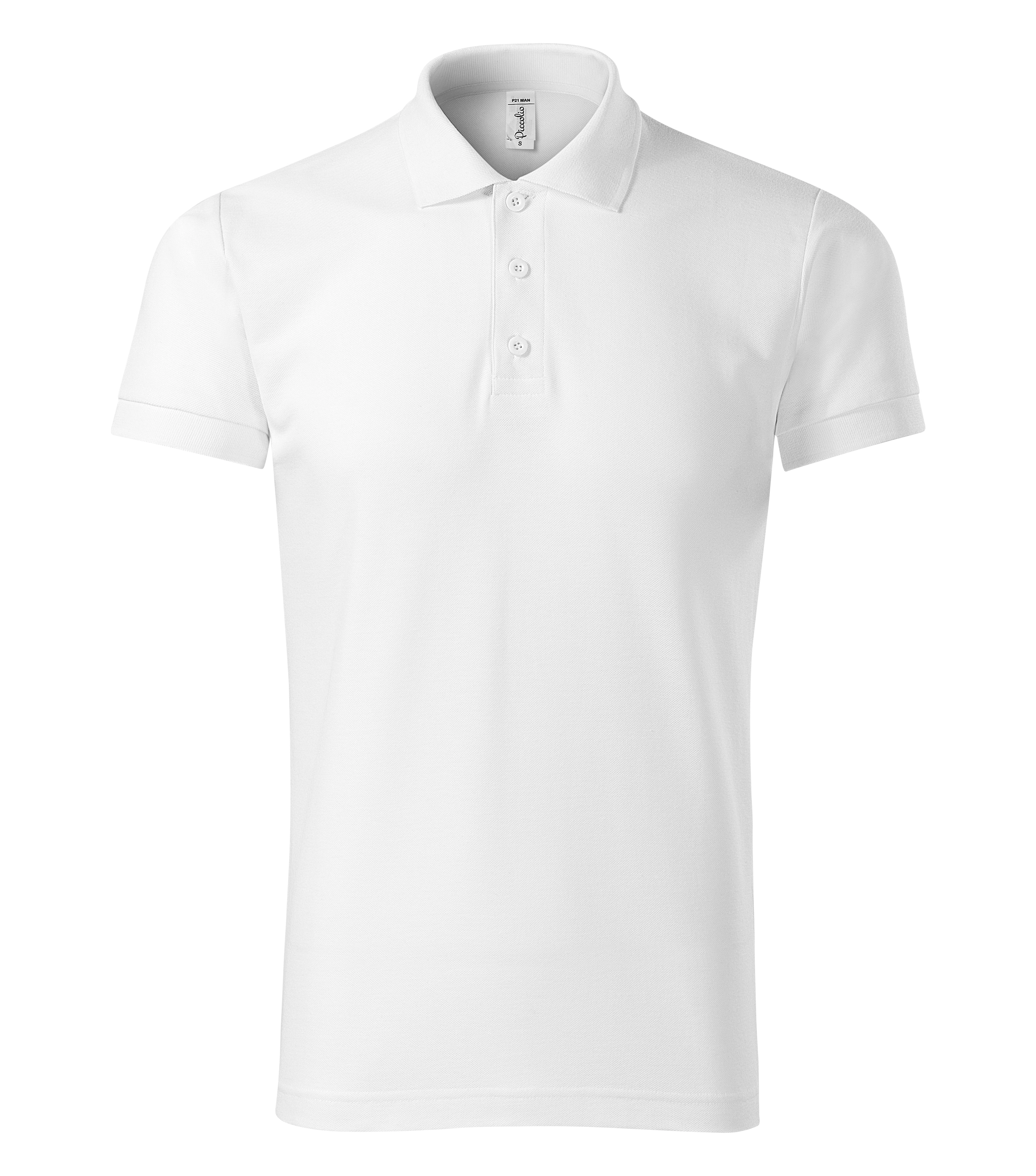 Basaltine - Poloshirt Herren 65% Baumwolle 35% Polyester - P21, weiß, Größe S