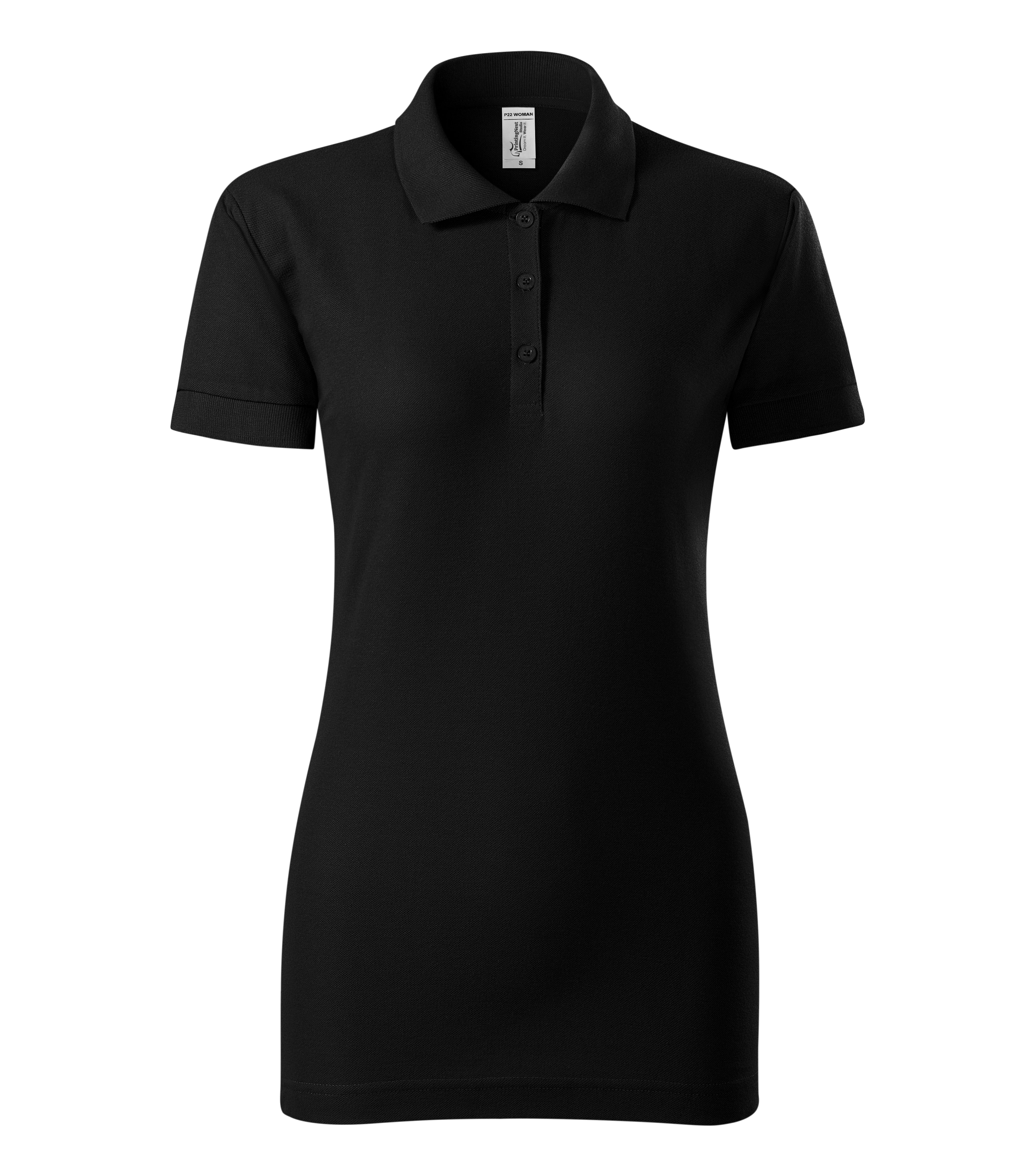 Morganite -Poloshirt Damen 65% cottong 35% Polyester - P22, Schwarz, Größe S