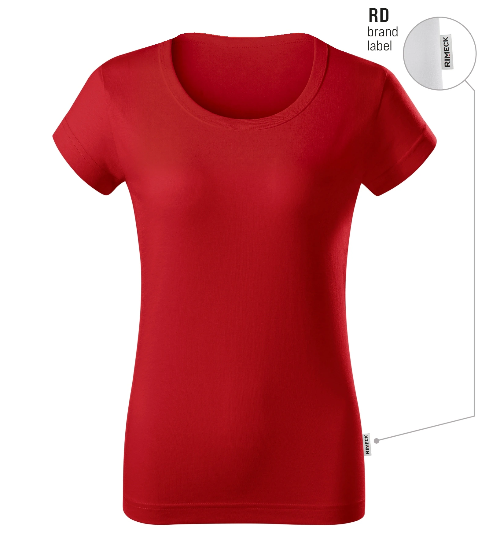 Zephyr Pulse - T-Shirt Damen 100% vorgeschrumpfte Baumwolle - R02, Rot 07 (Markenlabel), Größe S