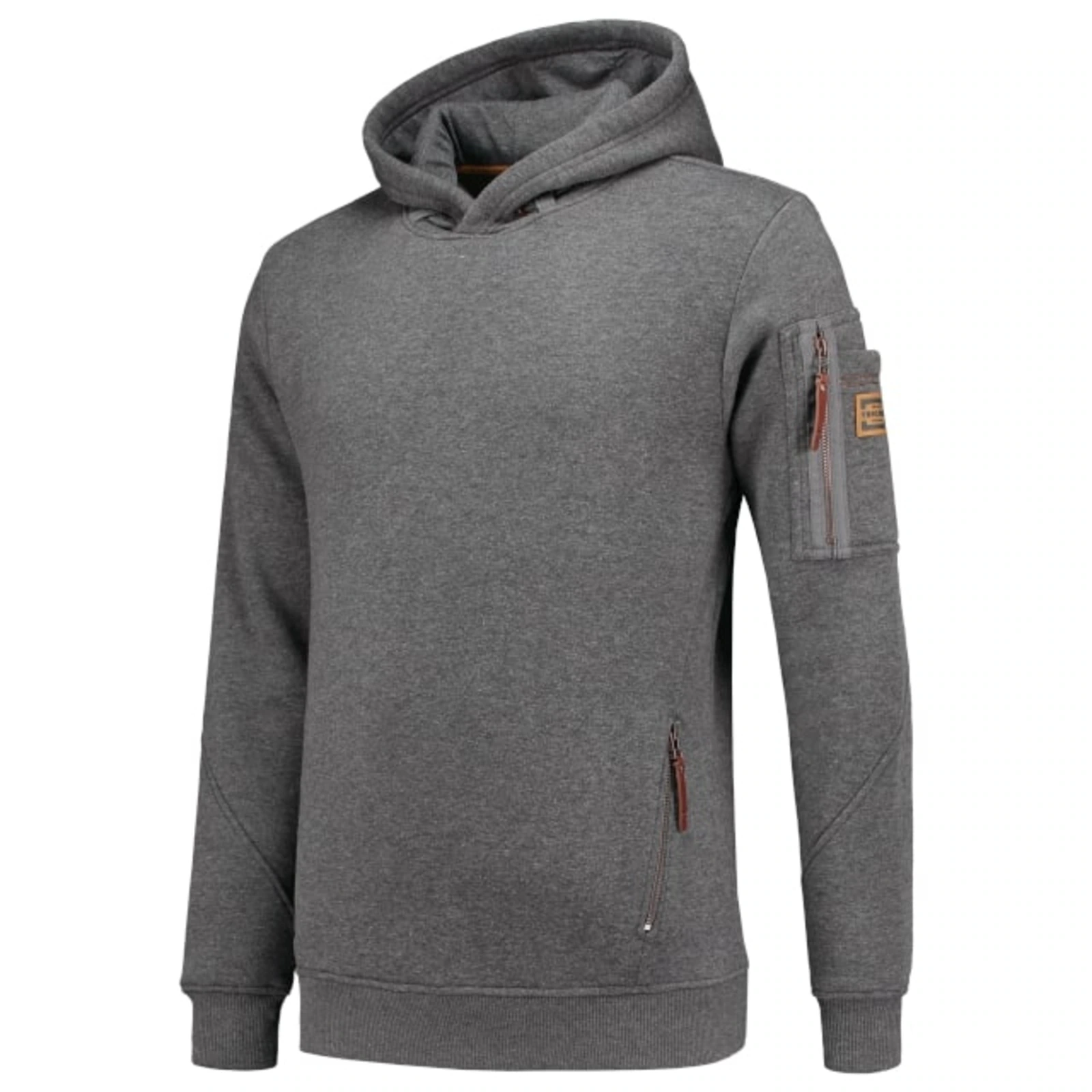 Zephyr Field - Sweatshirt Herren 80% Baumwolle, 20% Polyester - T42, Stein meliert, Größe 3XL