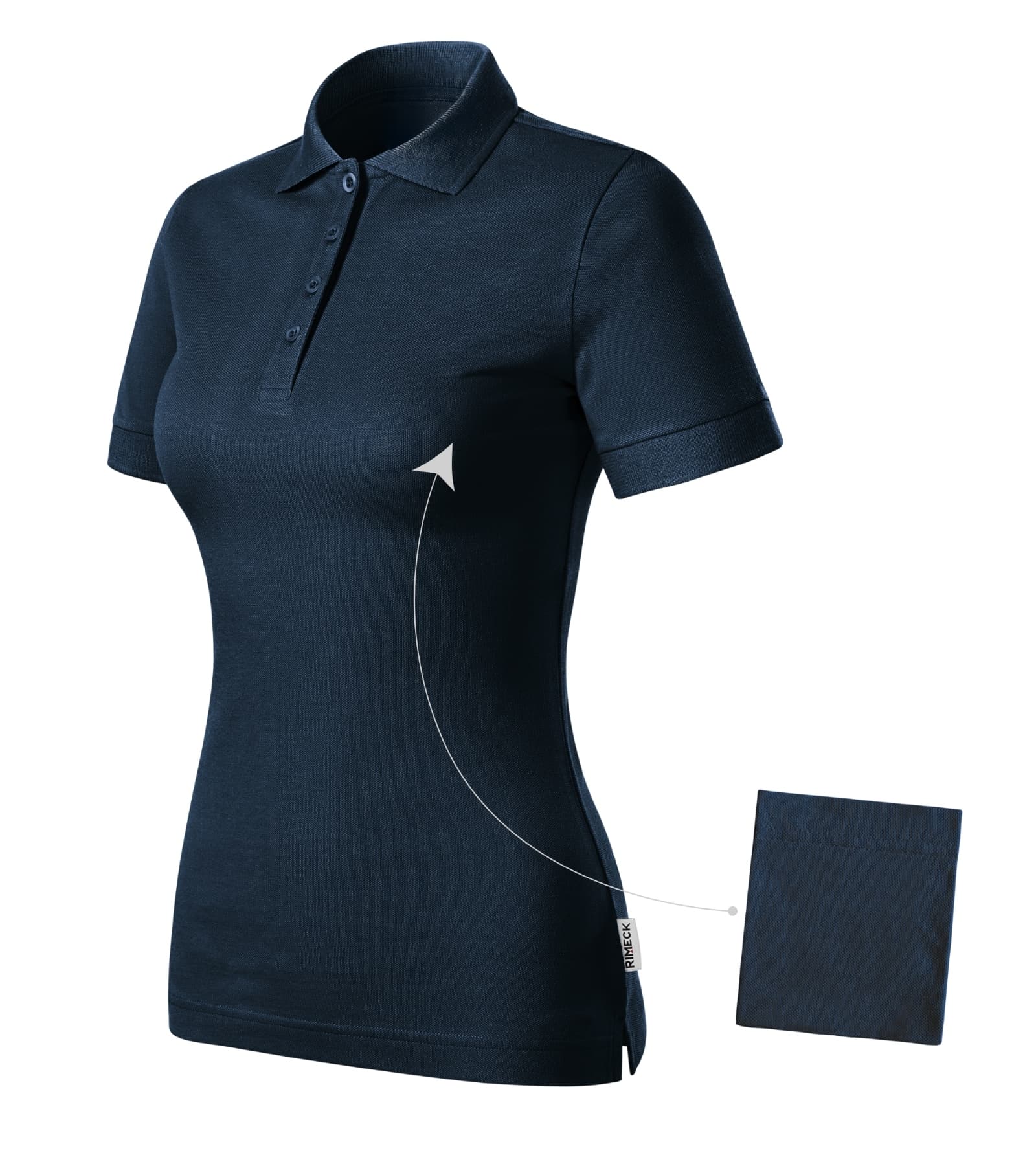 Solace Avenue - Poloshirt Damen 100% vorgeschrumpfte Baumwolle - R21 in marine blau 02 (Markenlabel)