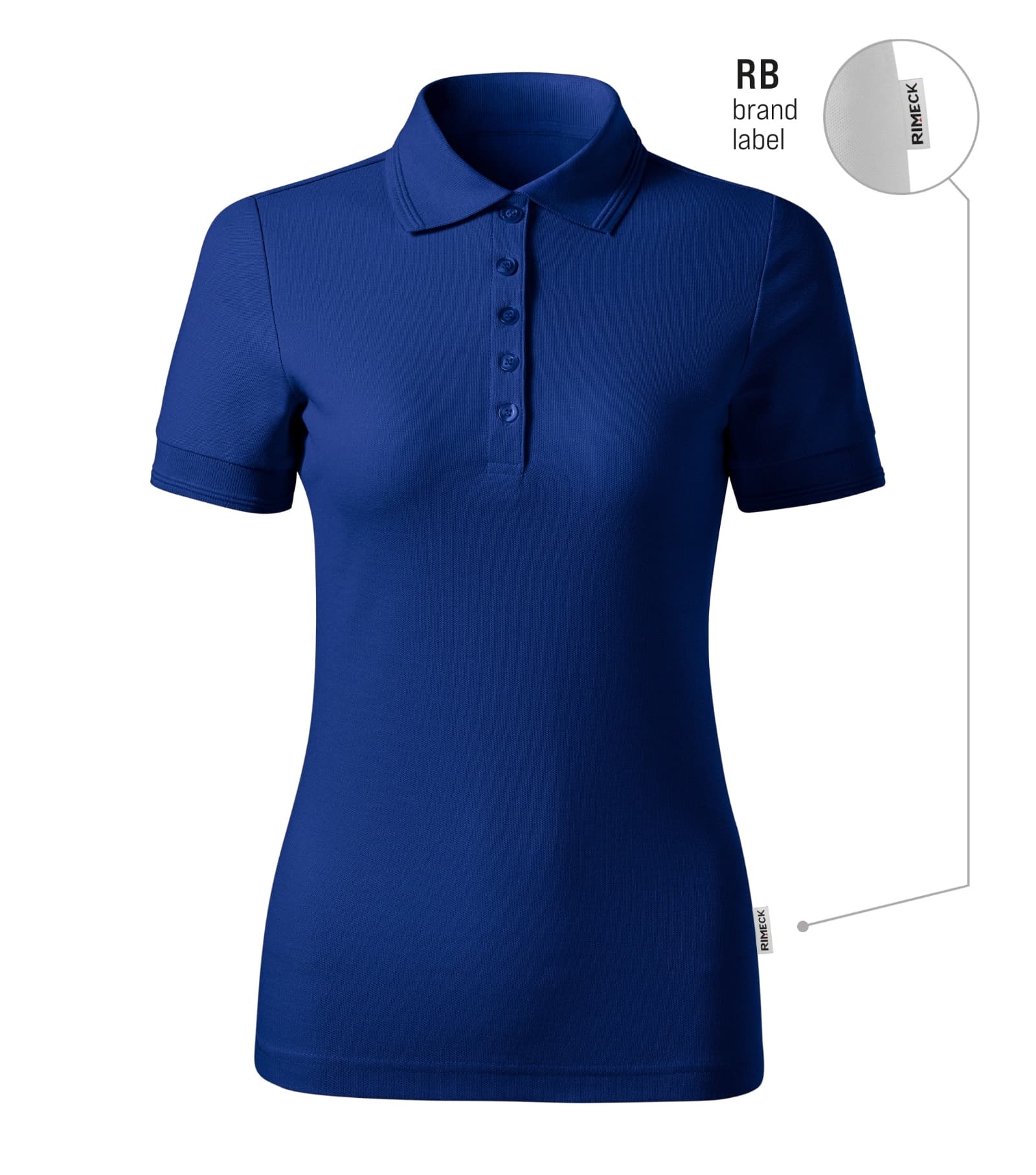 Quartz Bloom - Poloshirt Damen 65% Baumwolle, 35% Polyester - R23 in royal blau 05 (Markenlabel)