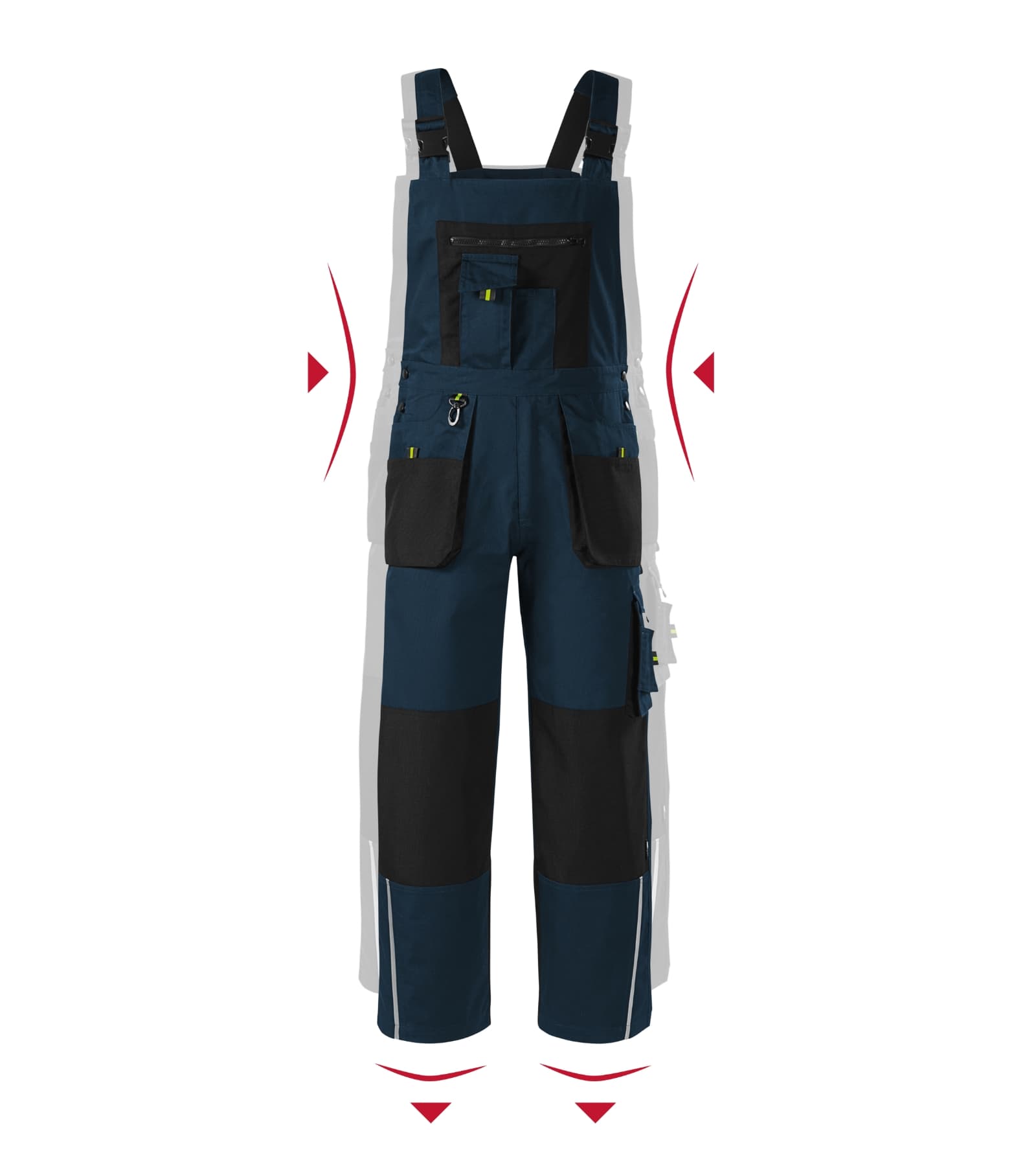 Terra Line - Arbeitslatzhose Herren 65% Polyester, 35% Baumwolle - W04 in marine blau