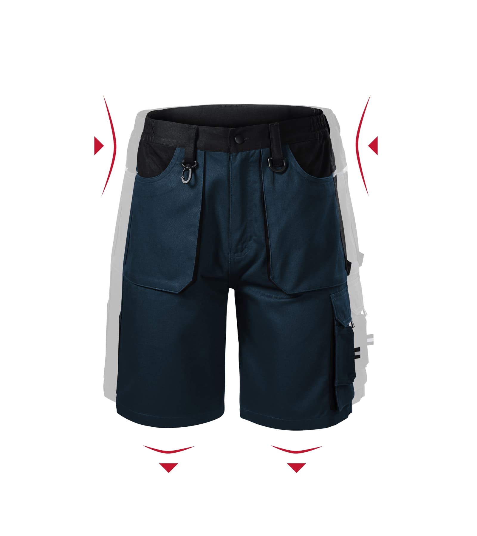 Delta Loom - Arbeitsshorts Herren 100% Baumwolle - W05 in marine blau
