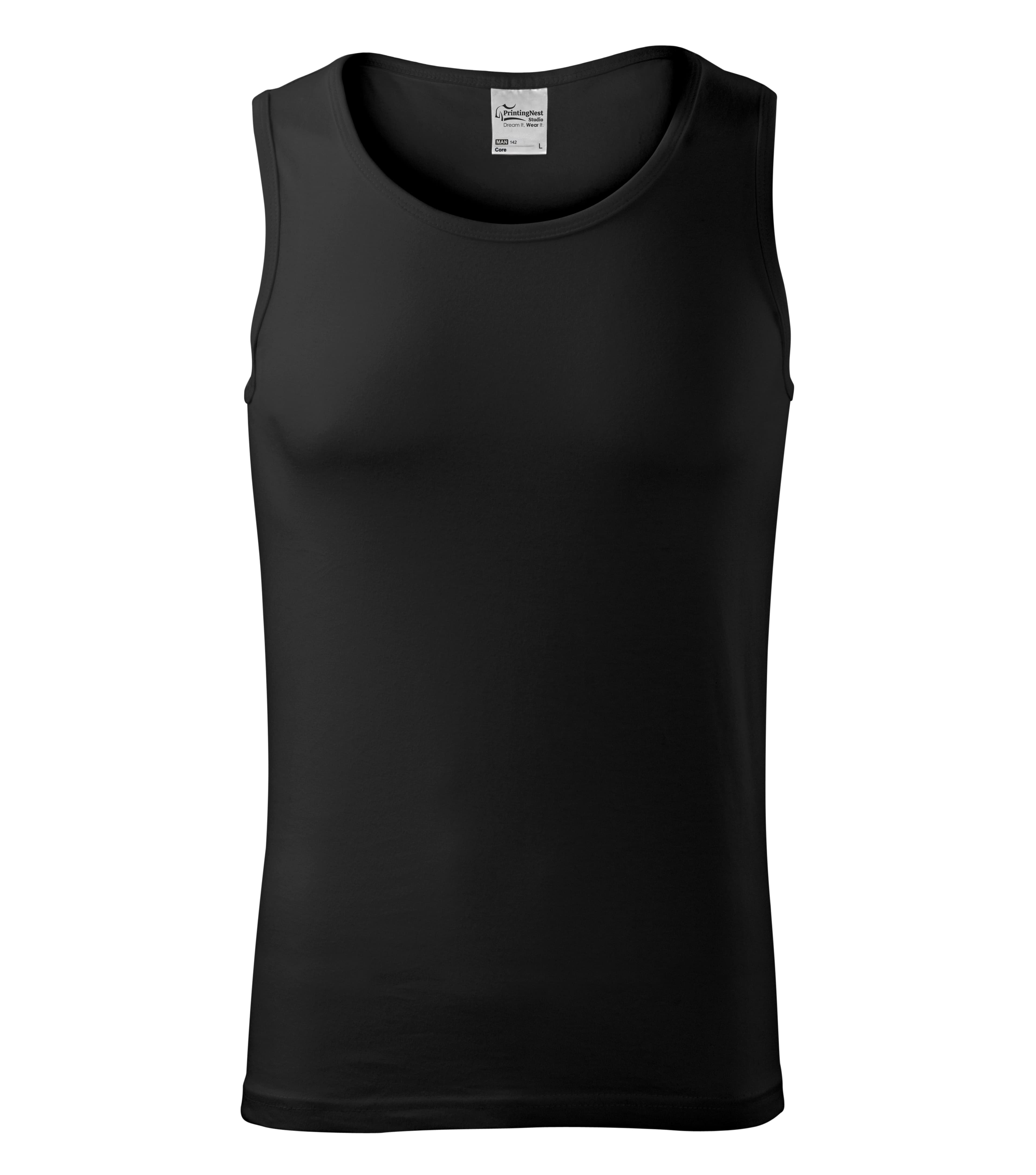 Iron Crest - Top Herren 100% Baumwolle - 142 in Schwarz