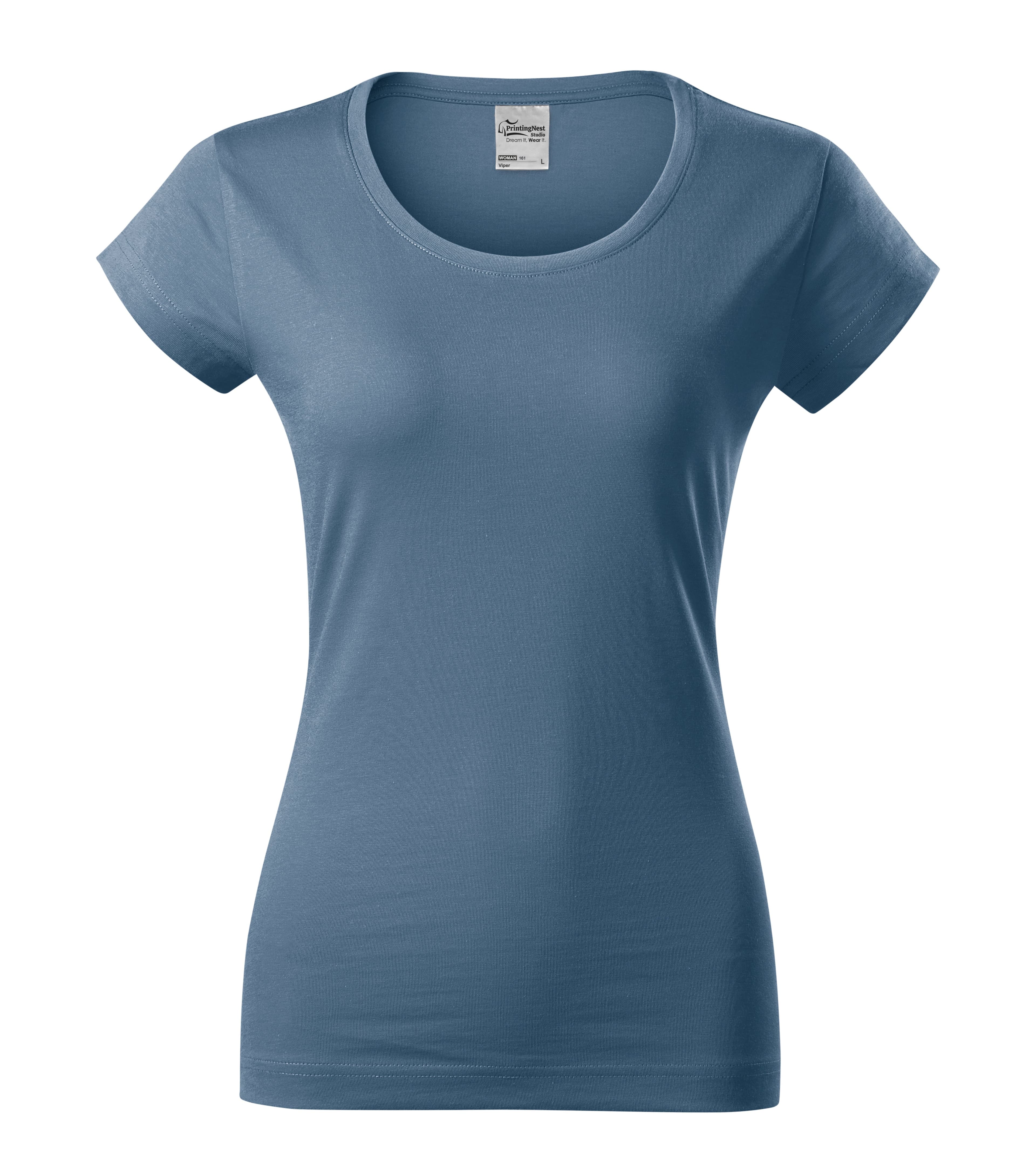 Velvet Horizon - T-Shirt women‘s 100% Baumwolle  - 161 in Denim