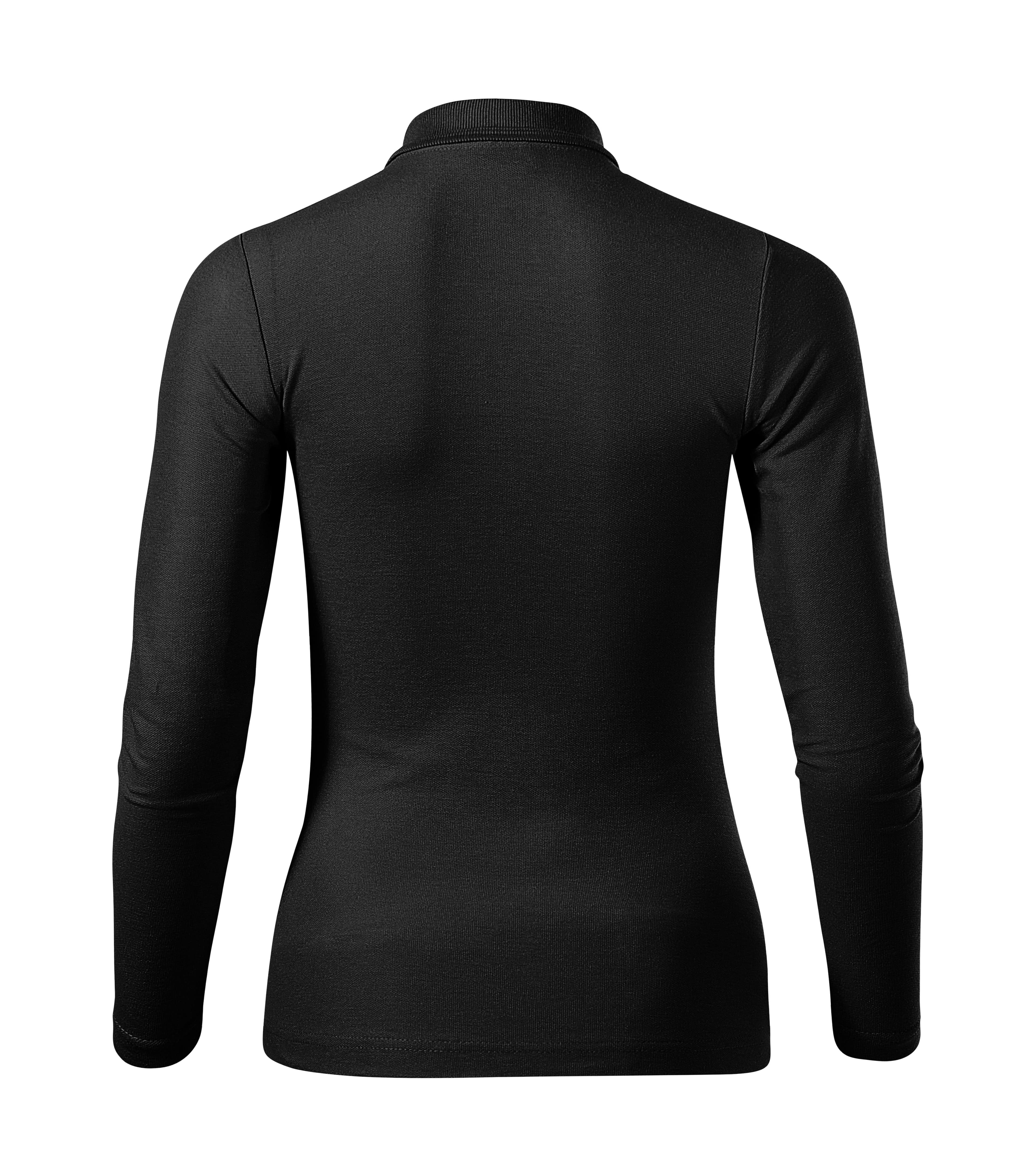 Coralia - Poloshirt Damen 65% Baumwolle 35% Polyester (long sleeve) - 231 in Schwarz