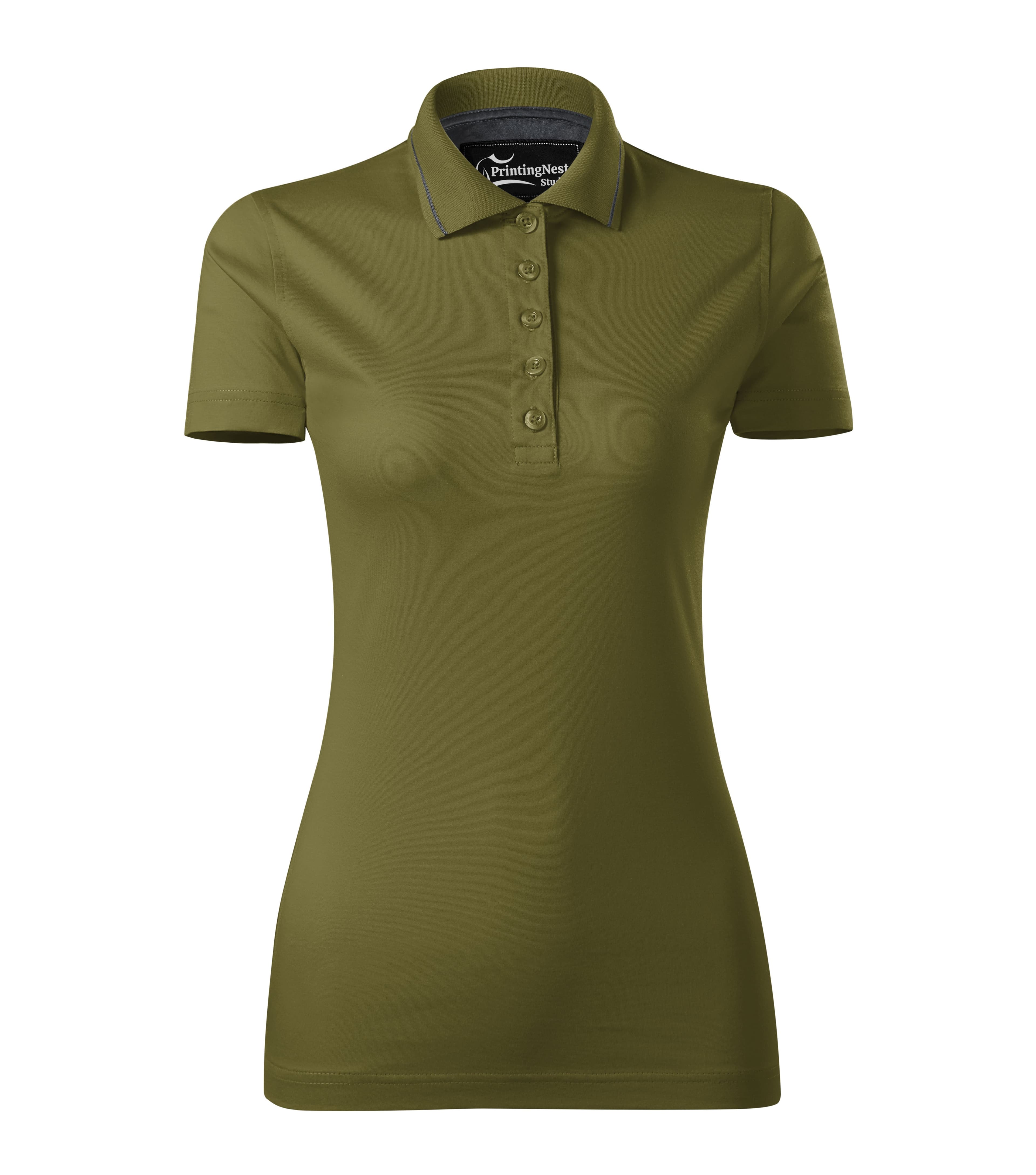 Tourmalina - Poloshirt Damen 100% merzerisierte Baumwolle - 269 in Avocadogrün