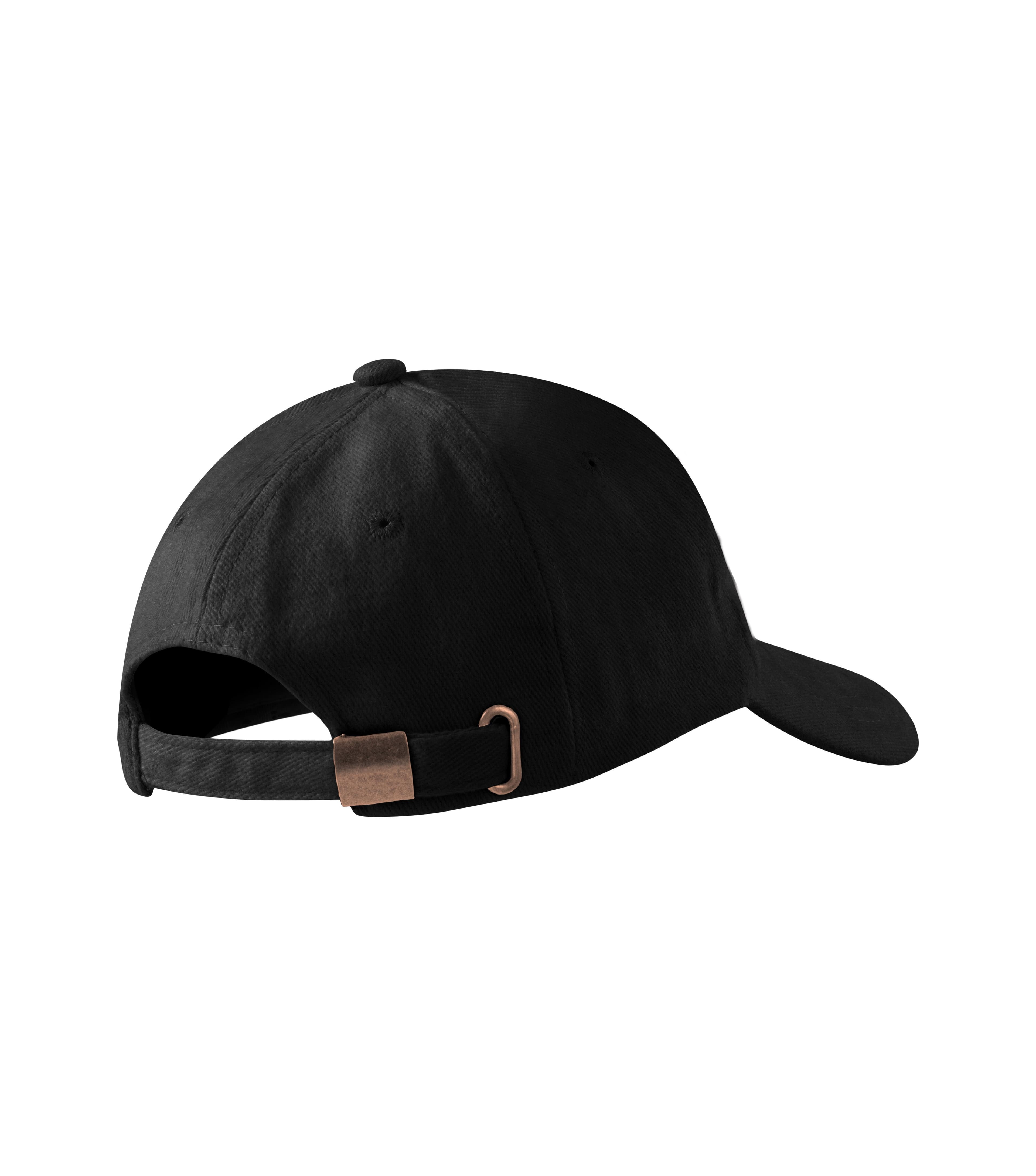 Cap unisex  adjustable 100% cotton - 307 in Black