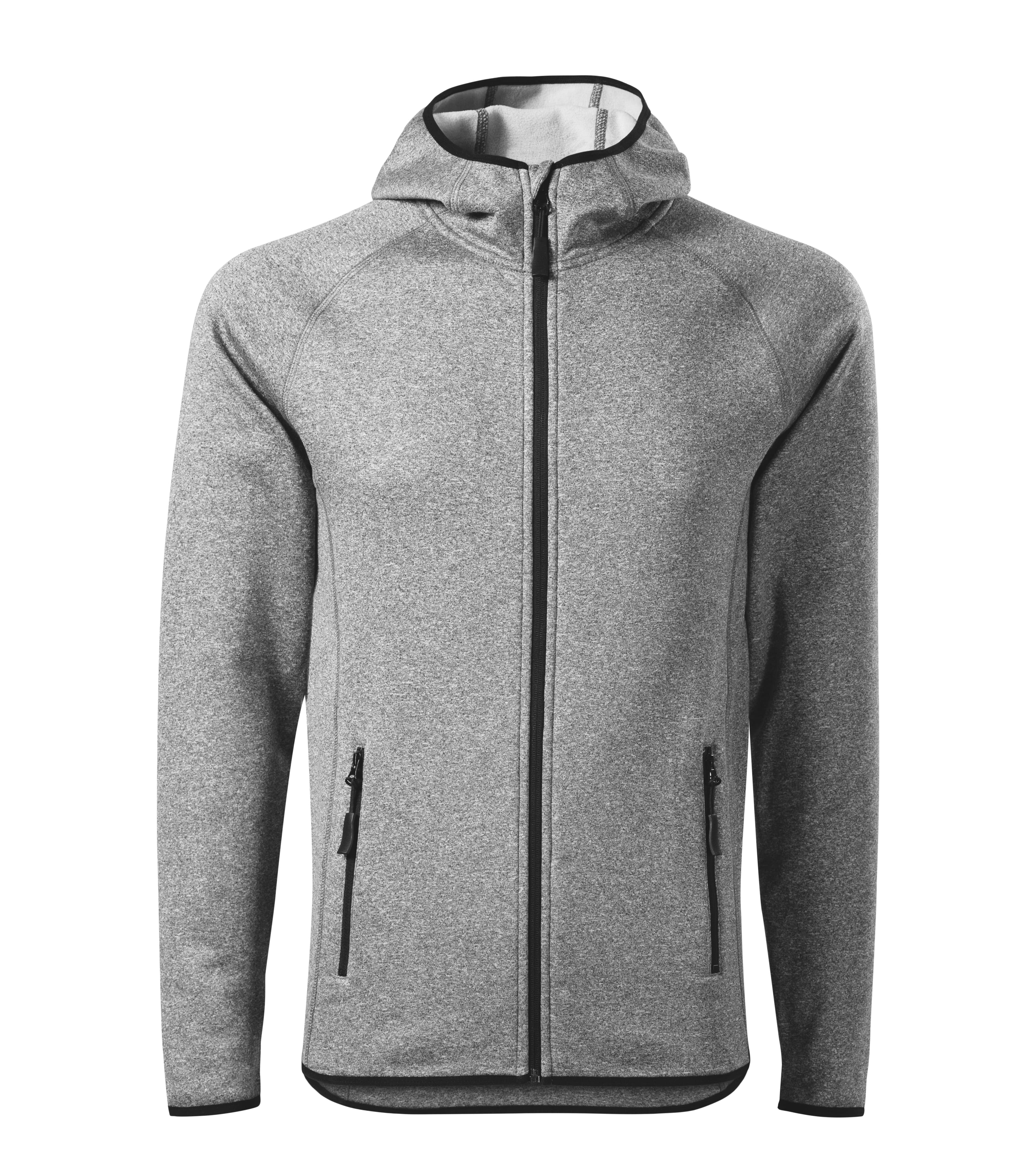 Marzium - Stretchfleece Herren  95% Polyester 5% Elasthan - 417 in dunkel Grau meliert