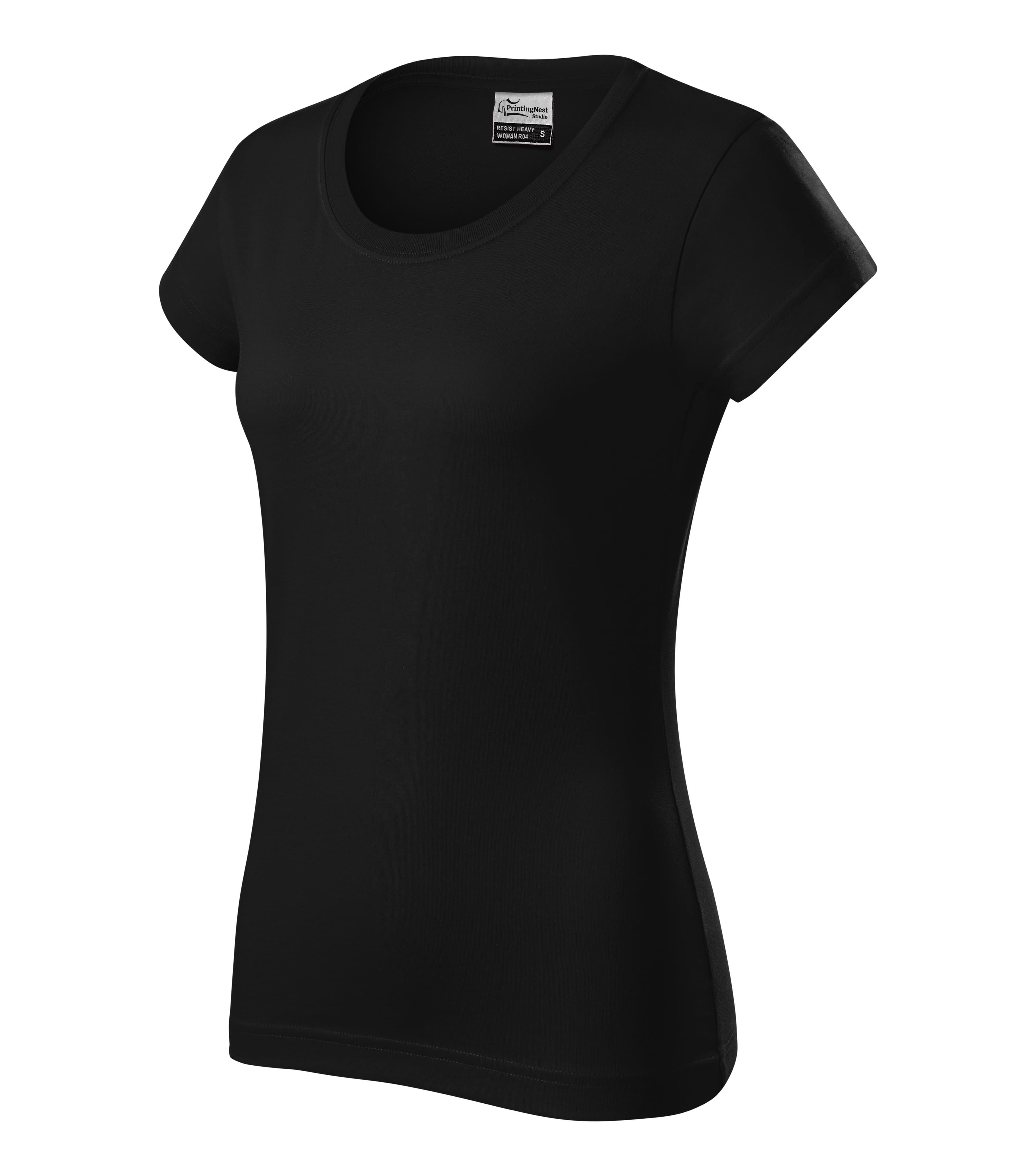Pure Alloy - T-Shirt Damen 100% vorgeschrumpfte Baumwolle - R04 in Schwarz