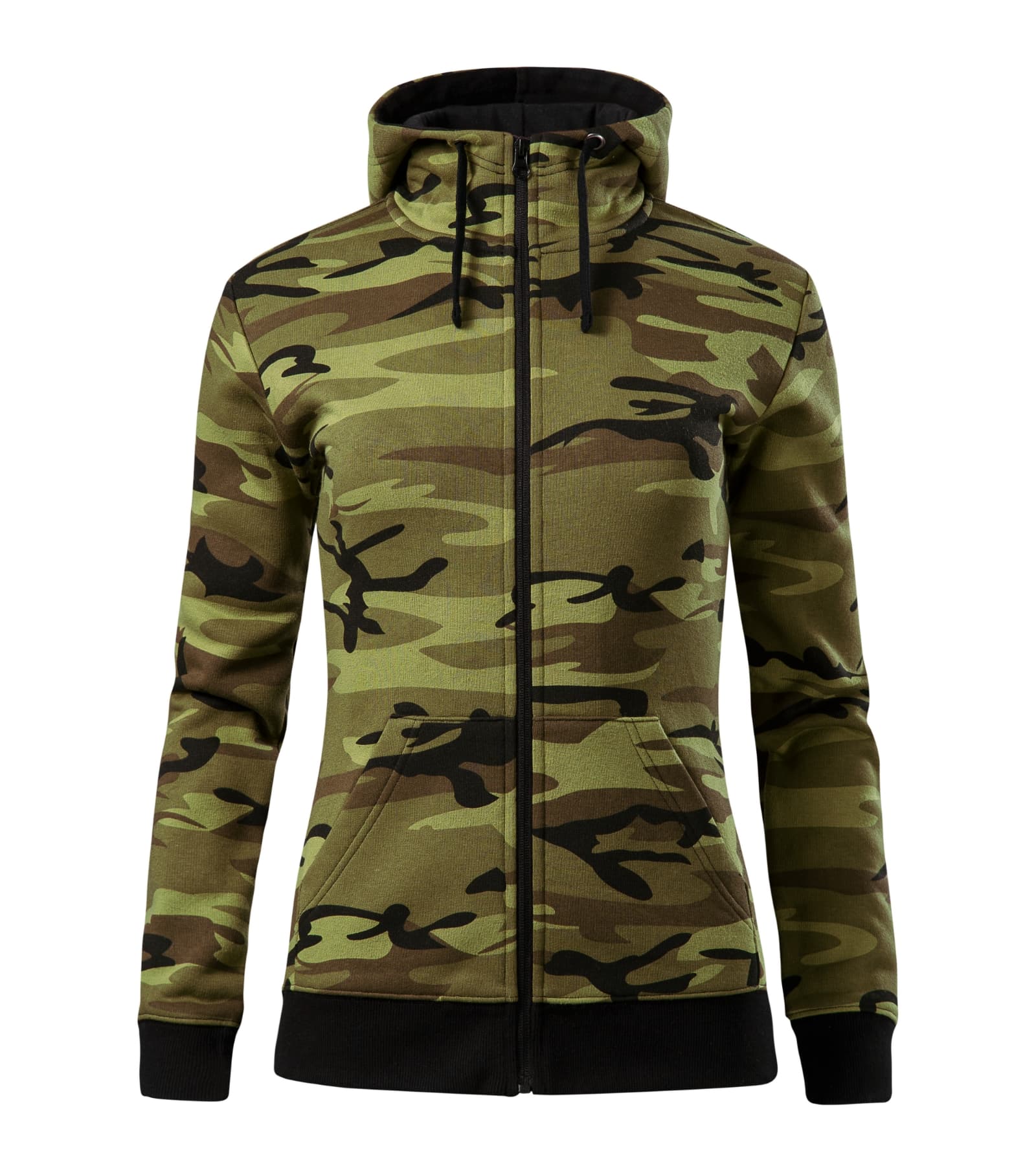 Haven Route - Sweatshirt Damen 65% Baumwolle, 35% Polyester - C20 in Camouflage Grün