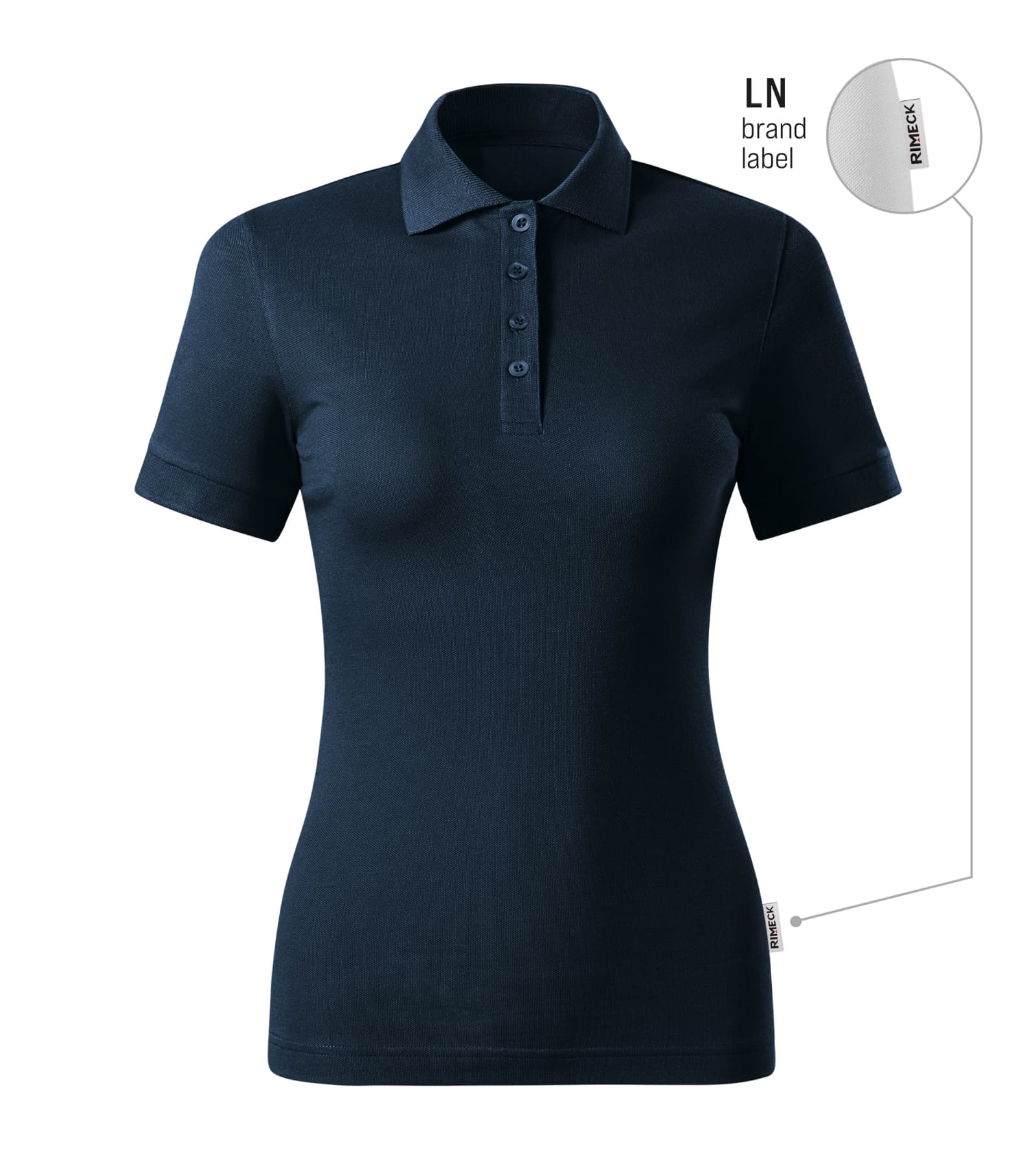 Solace Avenue - Poloshirt Damen 100% vorgeschrumpfte Baumwolle - R21 in marine blau 02 (Markenlabel)