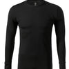 Steel Haven - T-shirt men's 100% MERINO wool (long sleeve) - 159 - Black