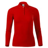 Coralia - Polo shirt women's 65% cotton 35% polyester (long sleeve) - 231 - Red
