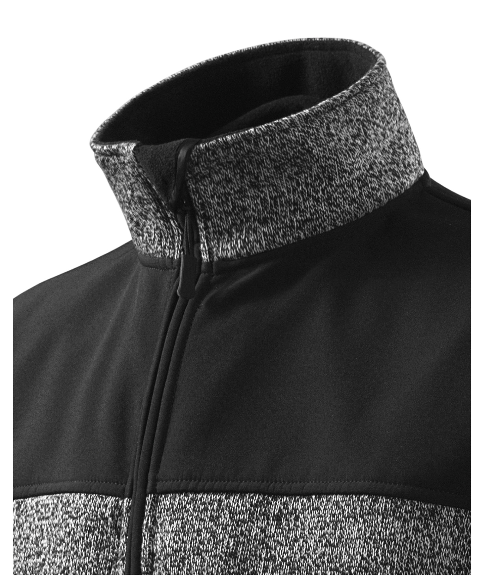 Dawn Loom - Softshelljacke Herren 100% Polyester - 550, Strick Grau, Größe S