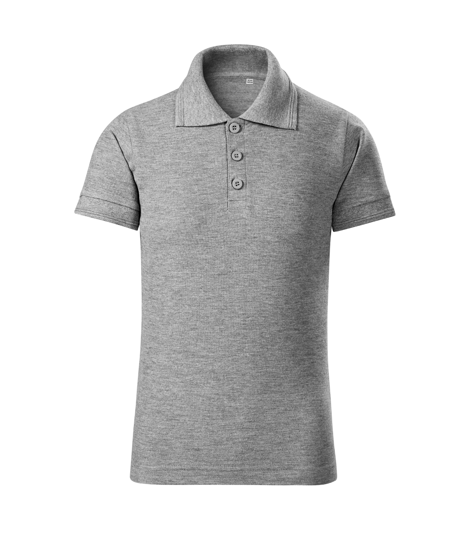 Sierra Trail - Polo Shirt kids 65% cotton, 35% polyester - F22, dark gray melange, size 158 cm/12 years