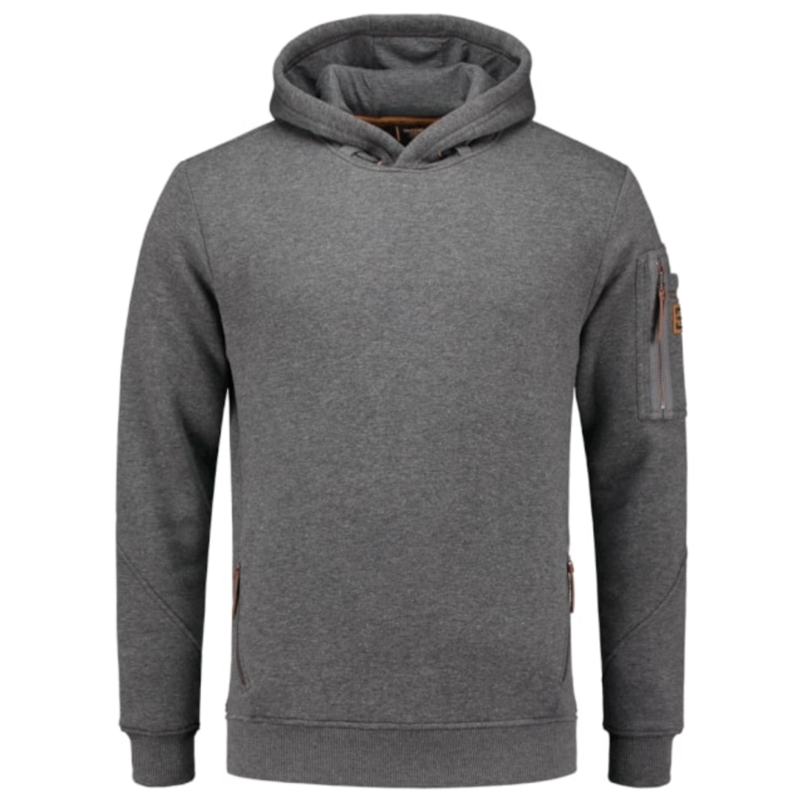 Premium Hooded Sweater - stone melange - a