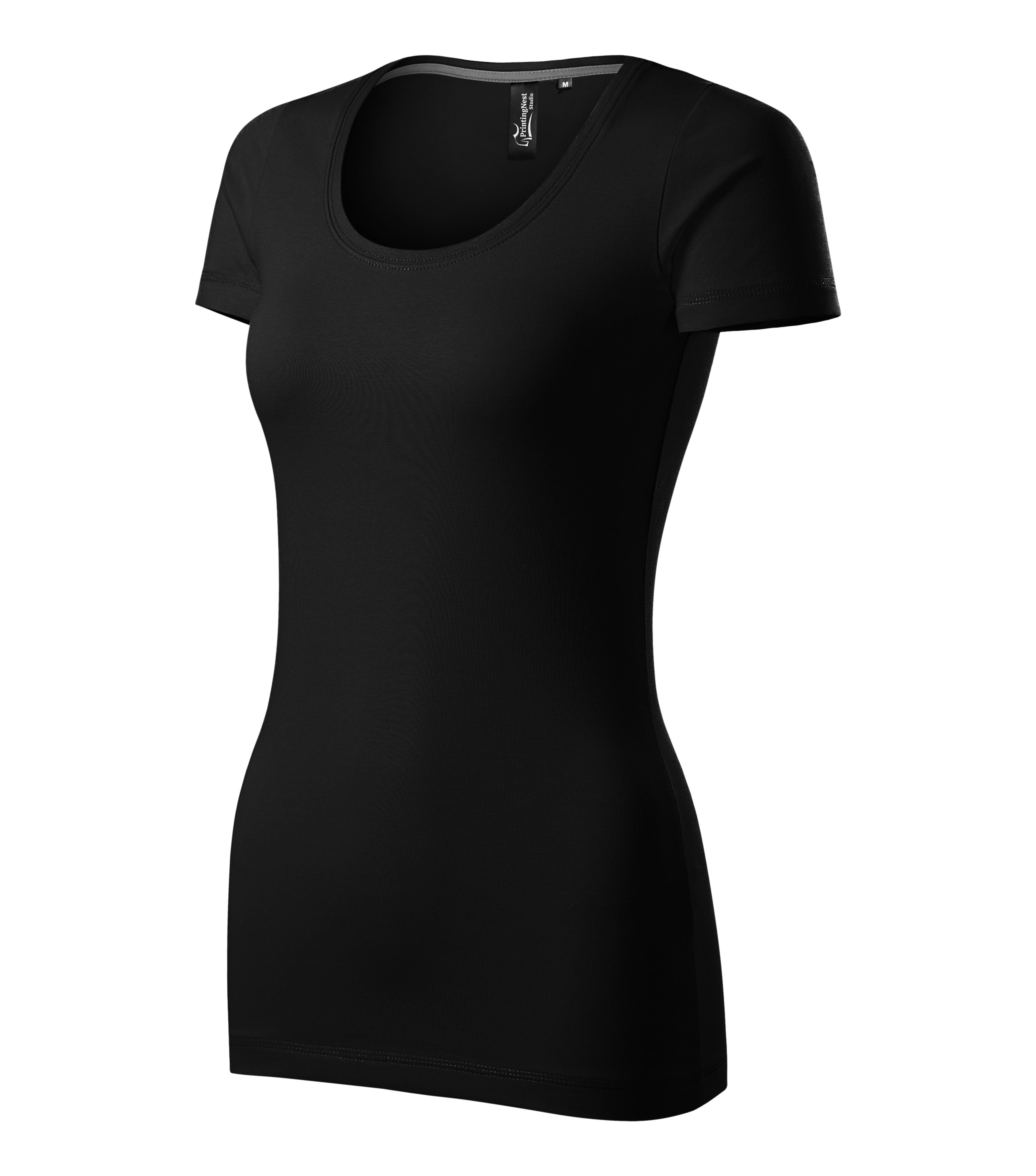 Opal Sprint - T-Shirt women‘s 95% Baumwolle 5% Elasthan - 152, Schwarz, Größe XS