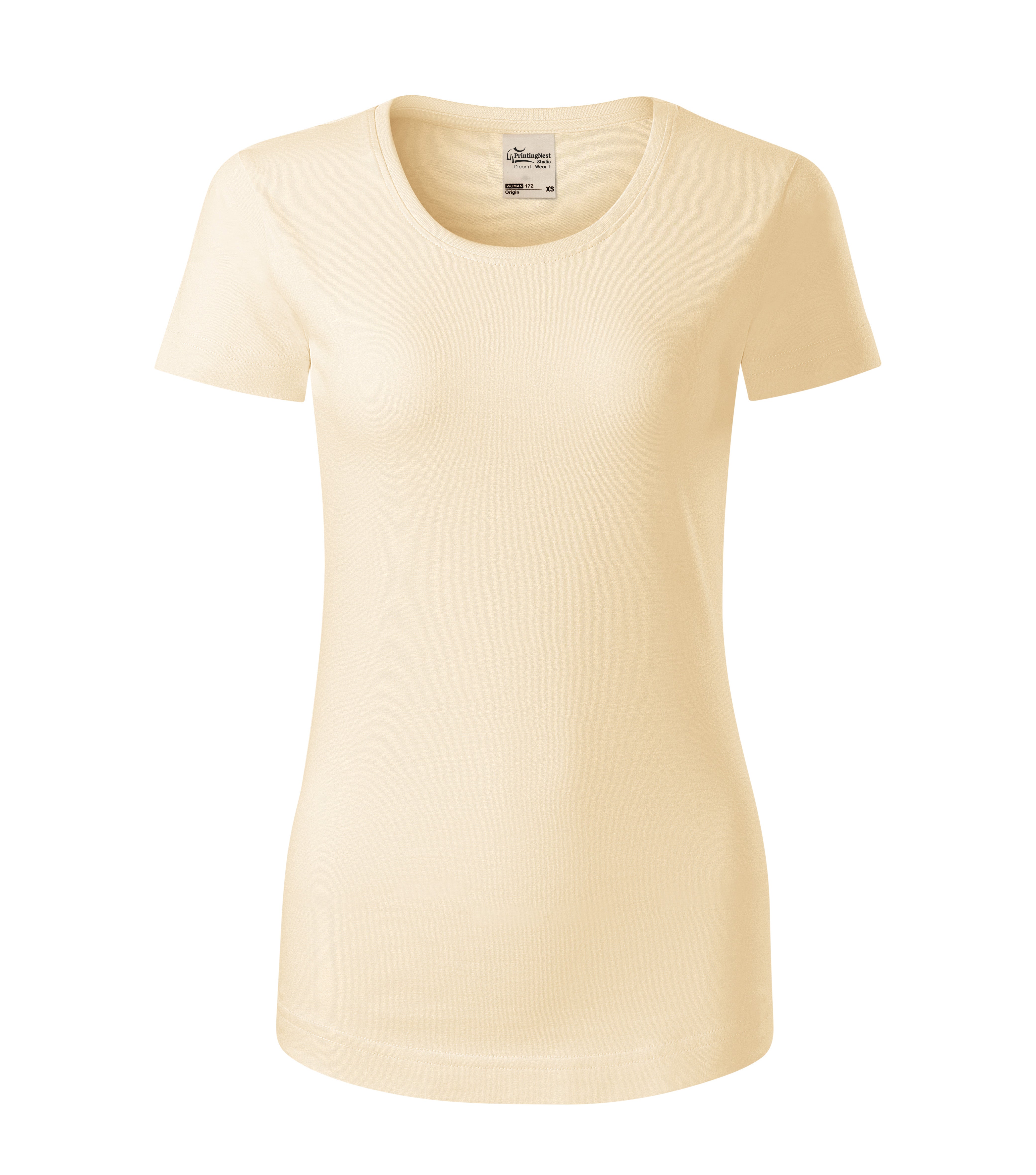 Vital Ease - T-Shirt women‘s 100% Bio-Baumwolle GOTS - 172, Mandel, Größe XS