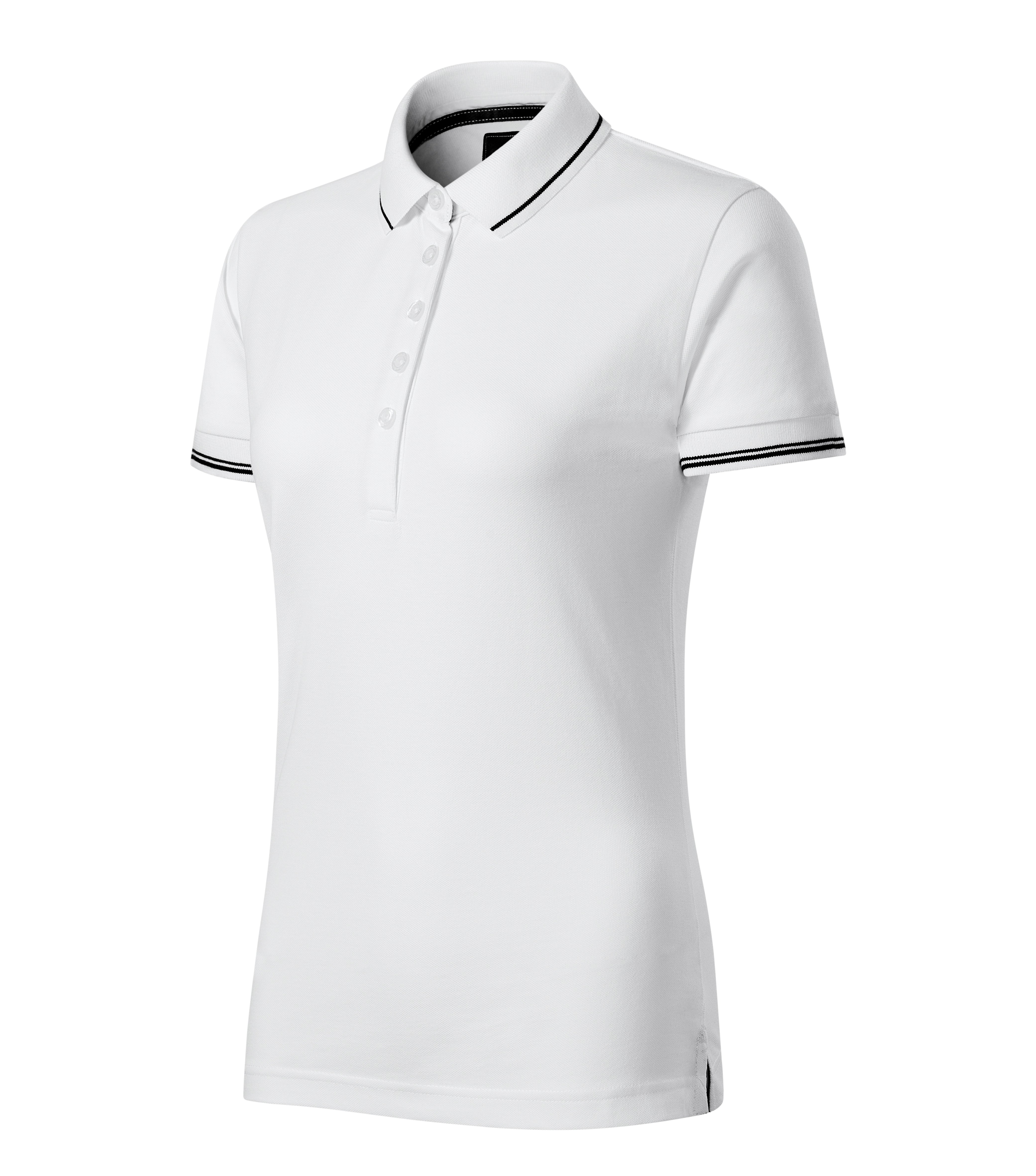 Aventrine - Polos shirt Damen 95% Baumwolle 5% Elasthan - 253, weiß, Größe S